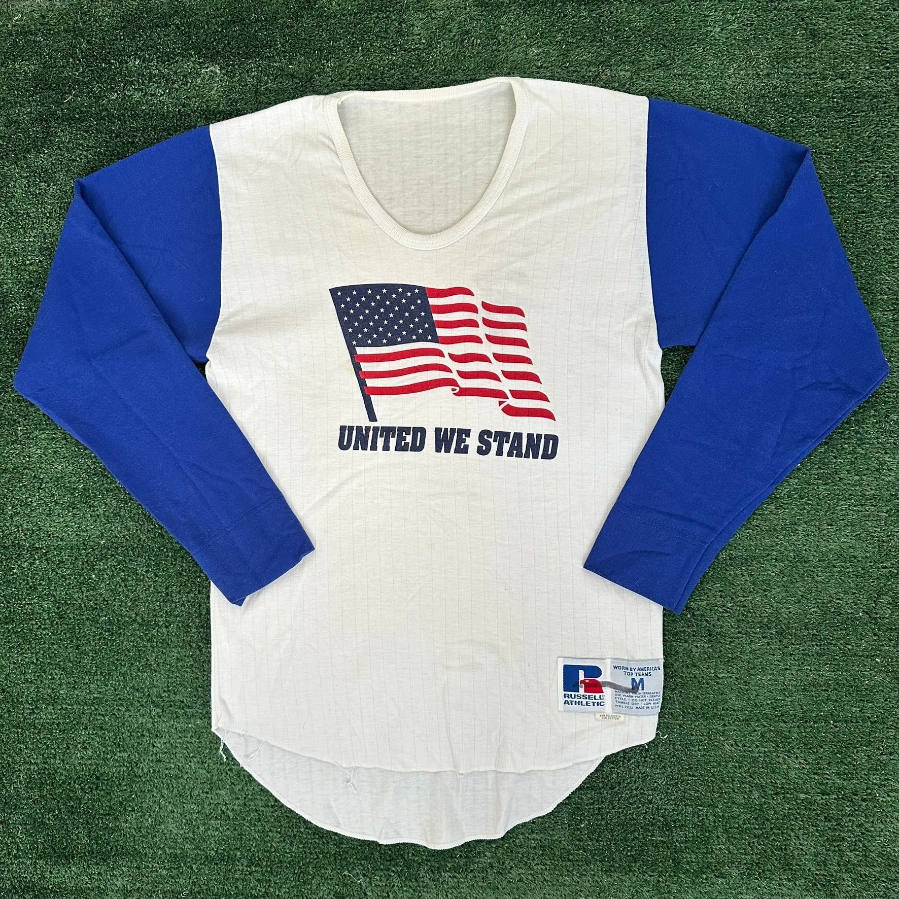 Russell Athletic Vintage 90s Russell Athletic United We Stand USA Raglan T-Sh Size US M / EU 48-50 / 2 - 1 Thumbnail