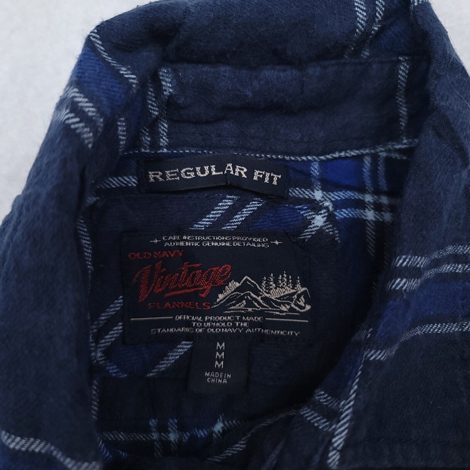 Old Navy Old Navy Windowpane Flannel Shirt Mens Size Medium M Blue Size US M / EU 48-50 / 2 - 3 Thumbnail