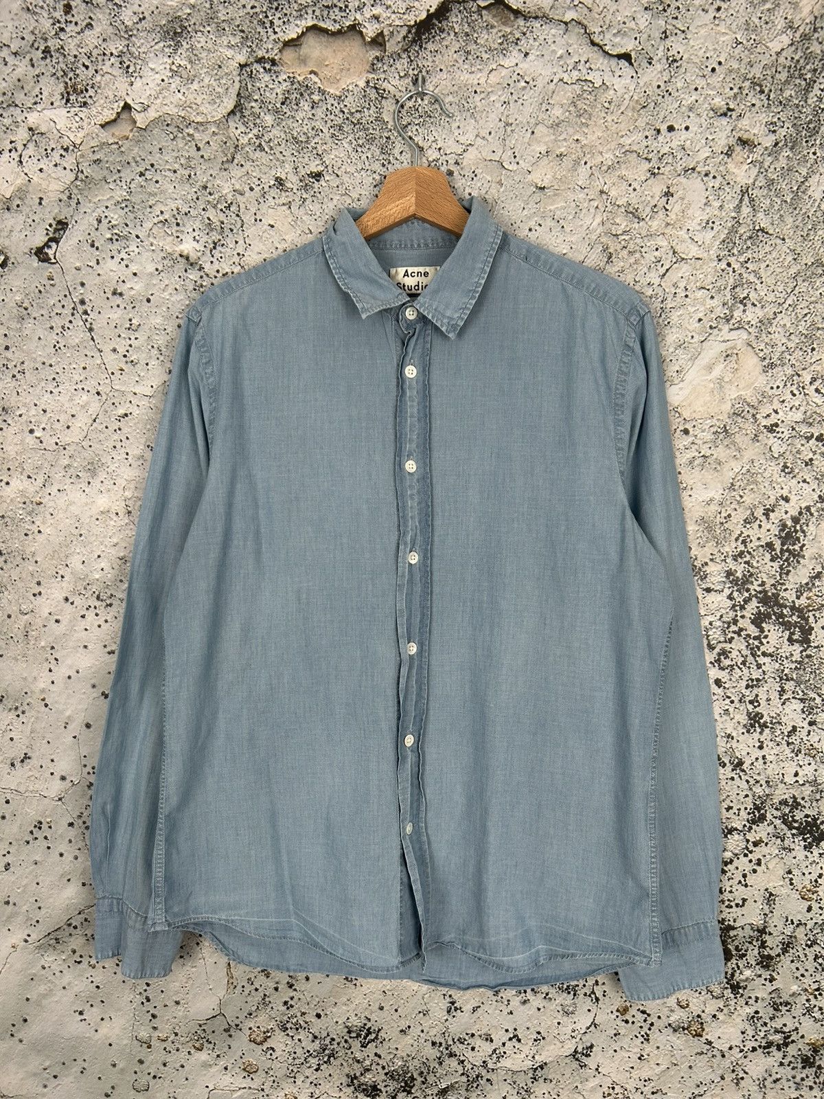 Acne Studios Acne Studios Jeffrey Den SS15 Blue Shirt Avant Garde Grunge Size US L / EU 52-54 / 3 - 1 Thumbnail