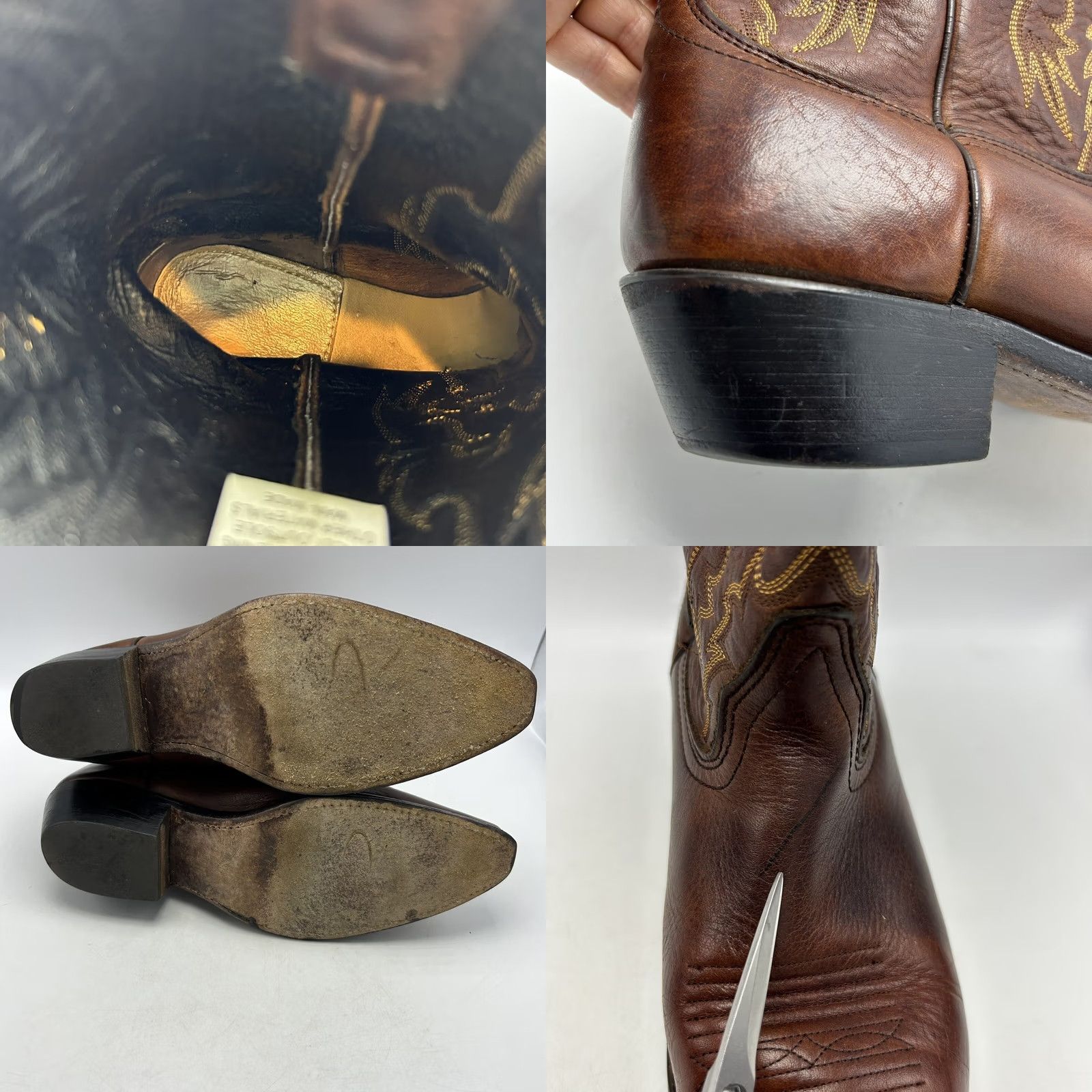 Vintage VINTAGE JB Dillon Cowboy Boots Womens 10 M Brown Leather Western Cowgirl JBW1691 Read Size US 10 / IT 40 - 8 Thumbnail