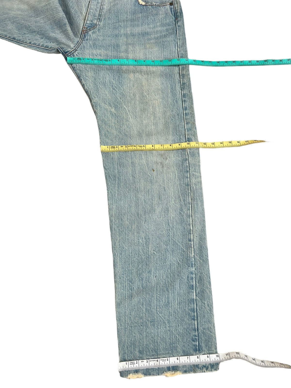 PHENOMENON PHENOMENON Japan Blue Studded Rips Ripped Baggy Denim Jeans Size US 36 / EU 52 - 4 Thumbnail