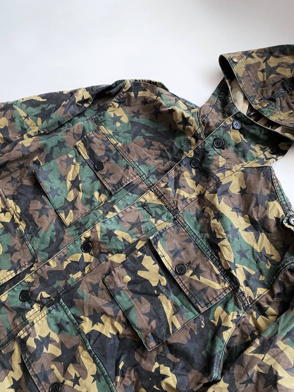 Saint Laurent Paris × Yves Saint Laurent VERY RARE Saint Laurent star camo parka hoodie Size US S / EU 44-46 / 1 - 5 Thumbnail