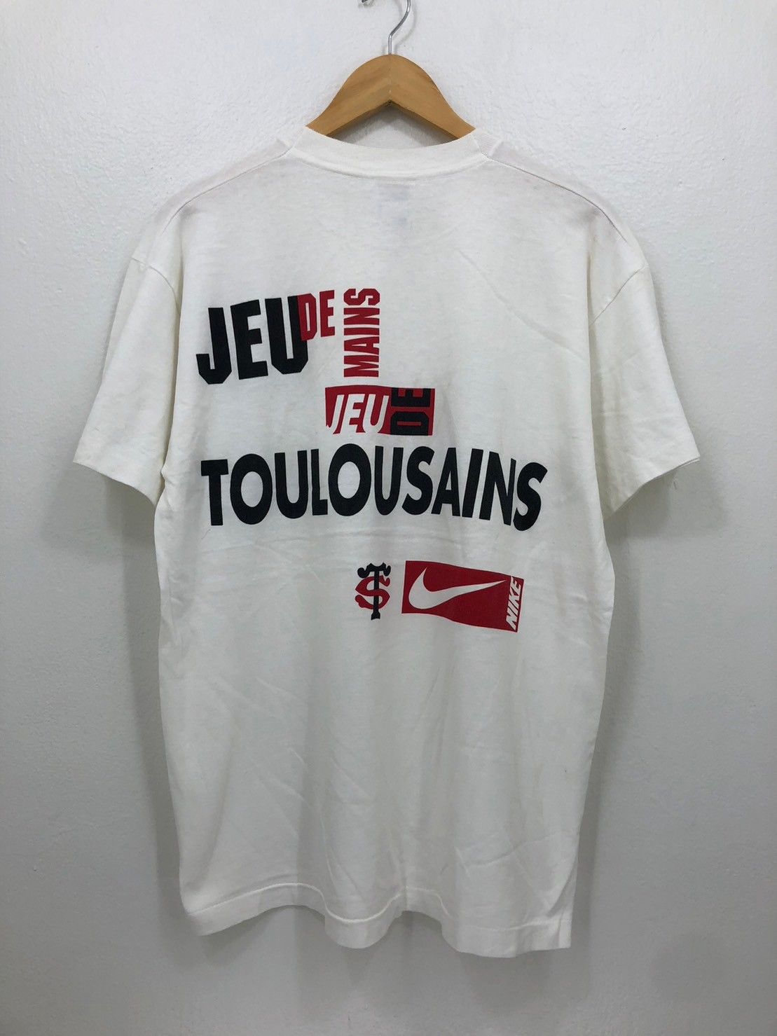Nike × Vintage Vintage 90's NIKE Rugby STADE TOULOUSAIN Toulouse wts01 Size US M / EU 48-50 / 2 - 3 Thumbnail