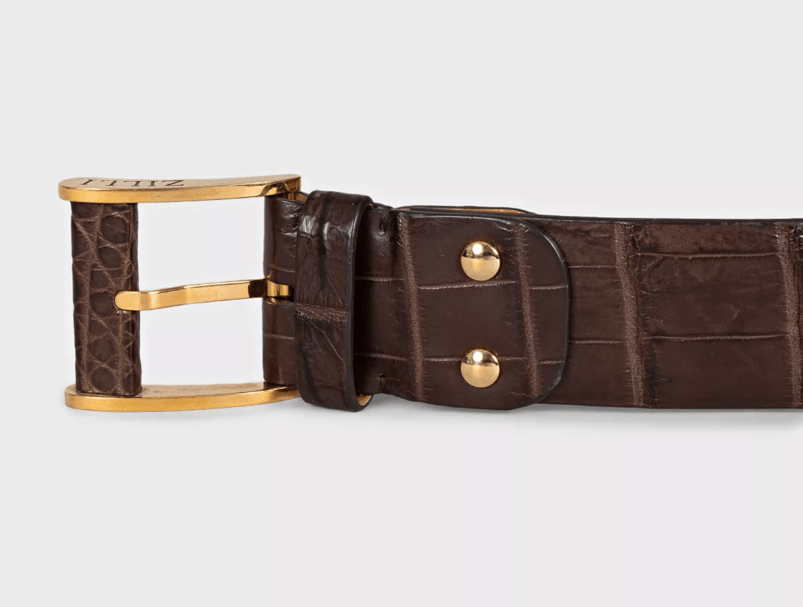 Zilli Zilli Crocodile Leather Belt with Interchangeable Buckles Size ONE SIZE - 2 Thumbnail