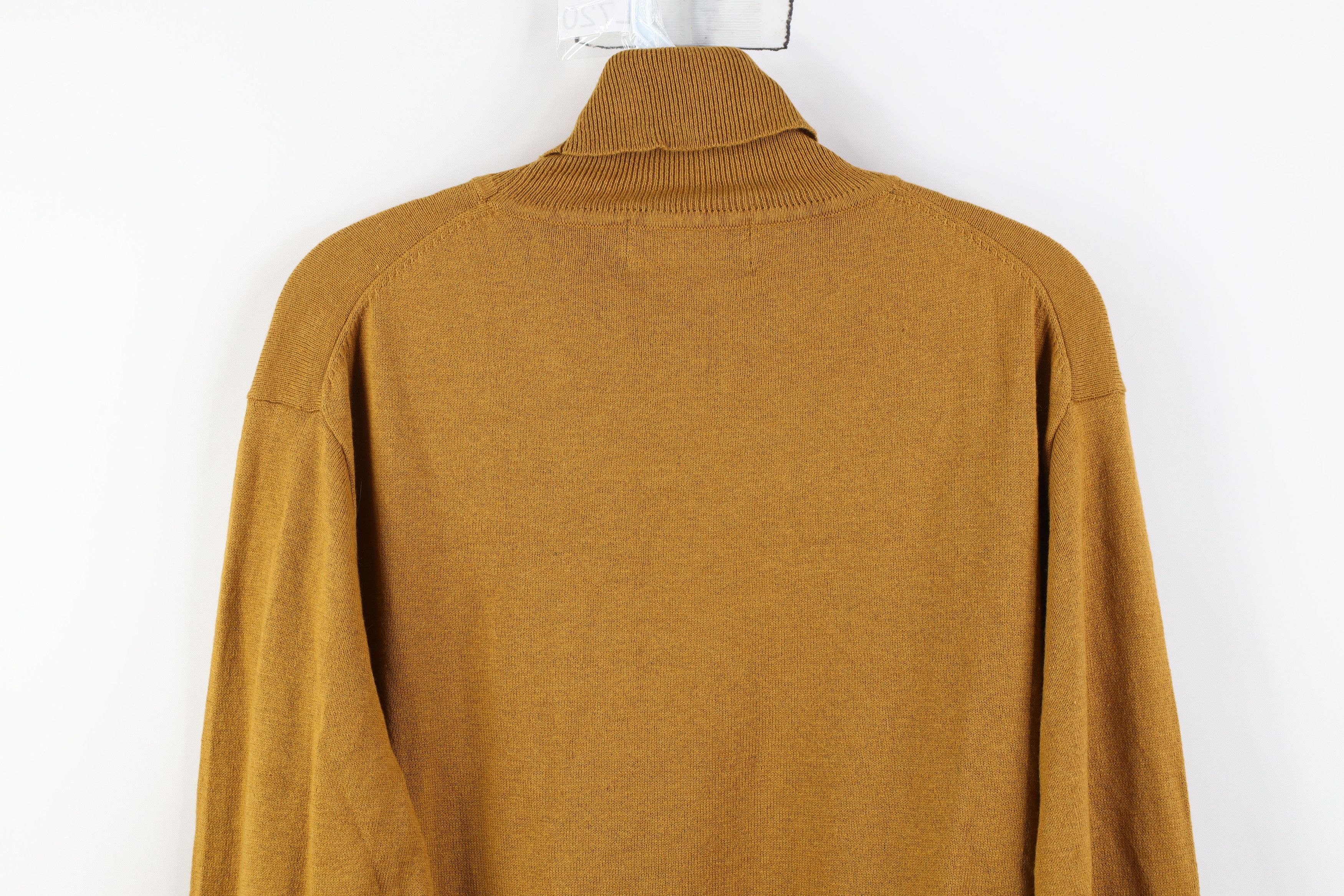 Paul Fredrick Paul Fredrick Wool Cashmere Knit Turtleneck Sweater Gold Size US M / EU 48-50 / 2 - 11 Thumbnail