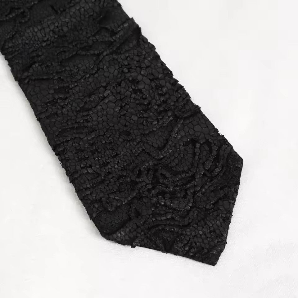 Other Gothic Punk Skull Black Lace Tie Size ONE SIZE - 6 Thumbnail