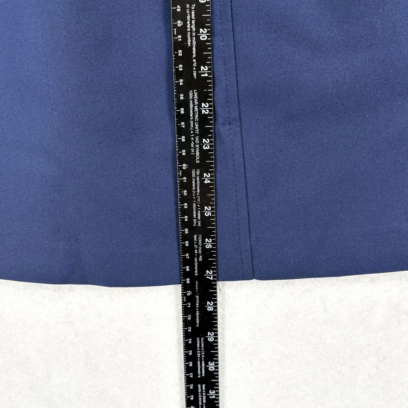 Levi's VINTAGE Levi's Skirt Womens 12 Blue Polyester A-Line Midi High Waist Twill USA Pockets Zip Size 34" / US 12 / IT 48 - 6 Thumbnail