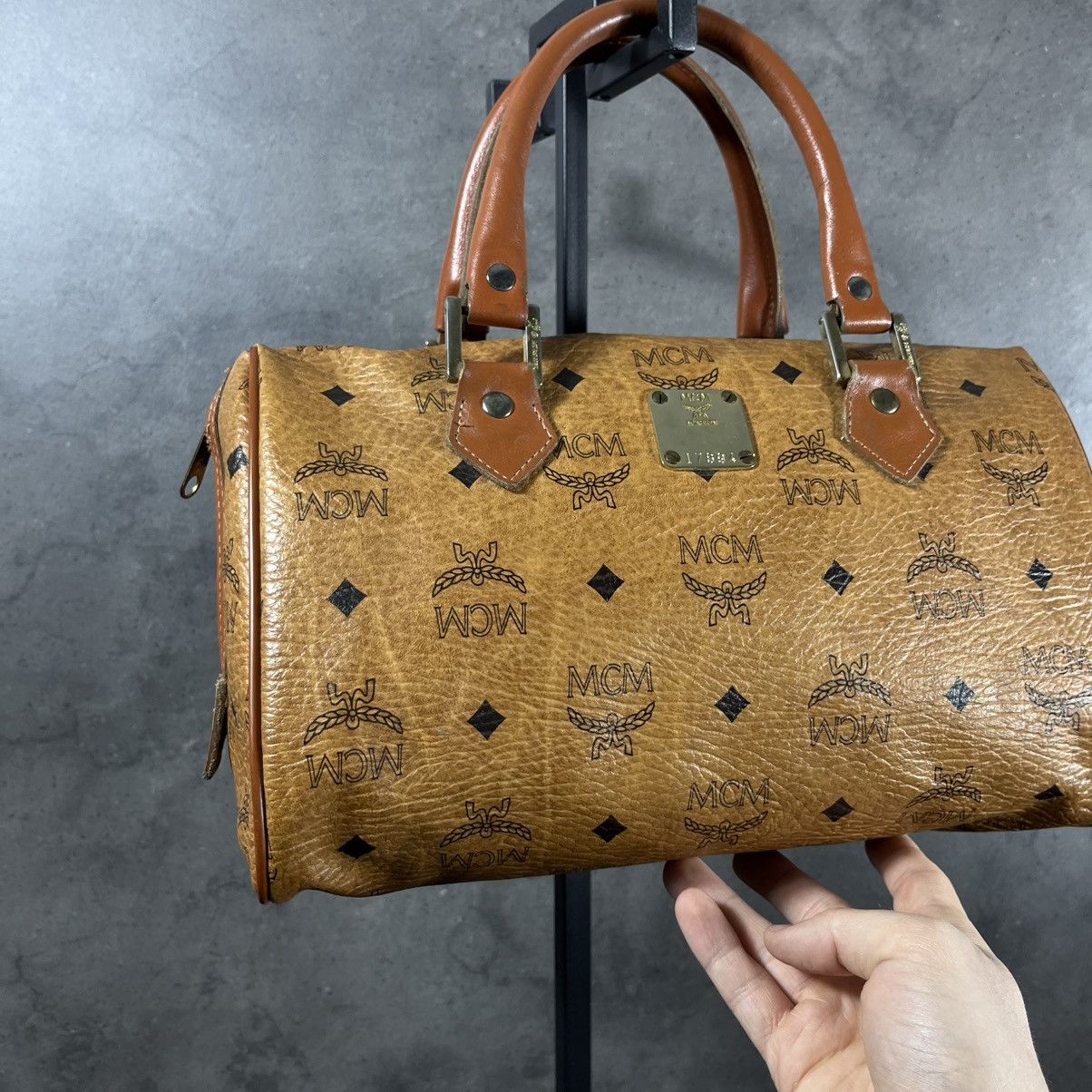 MCM Archive 80s MCM Archive Genuine Leather Keepall Hand Bag Size ONE SIZE - 2 Thumbnail