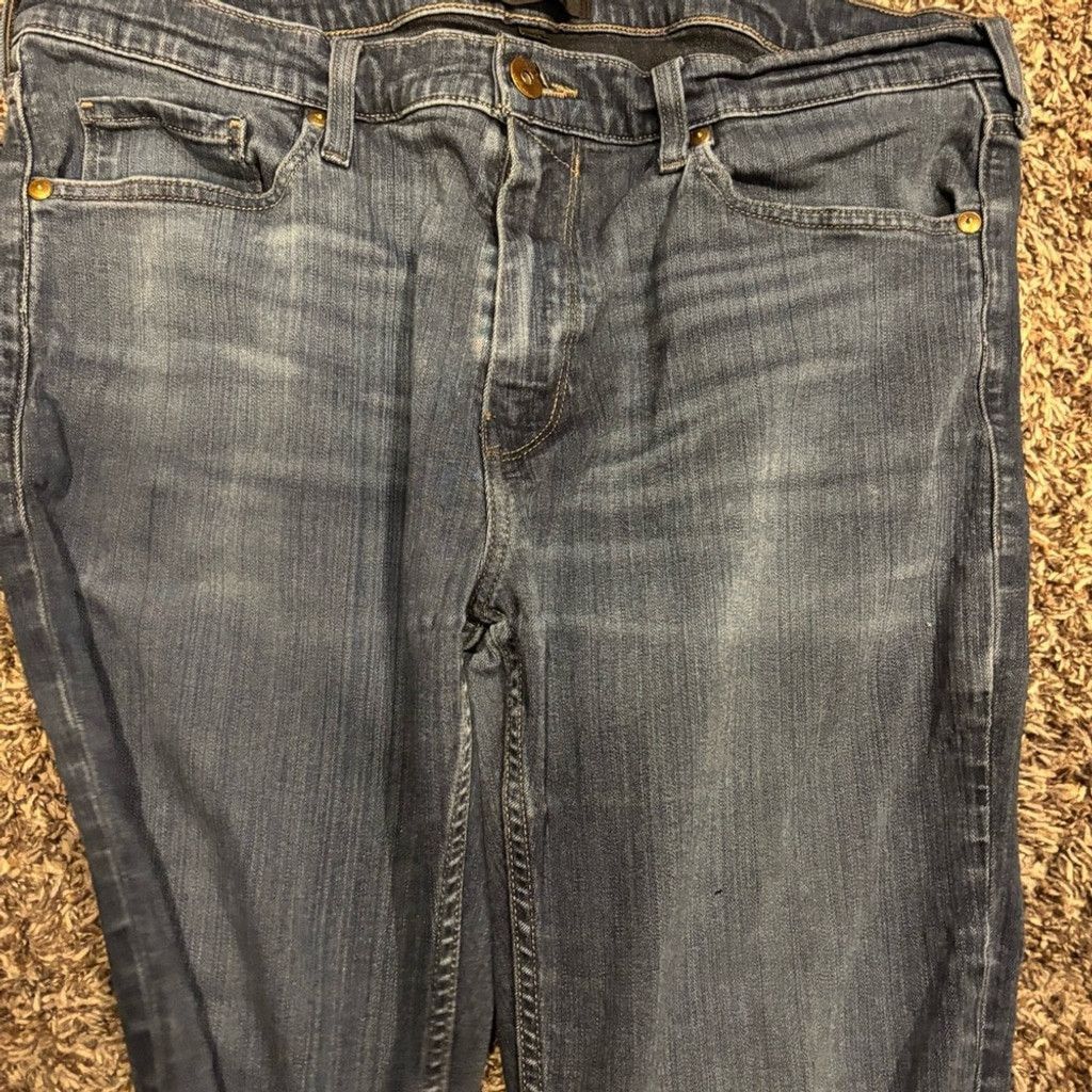 Paige PAIGE Medium Blue Wash Cropped Jeans Size 36" / US 14 / IT 50 - 4 Thumbnail