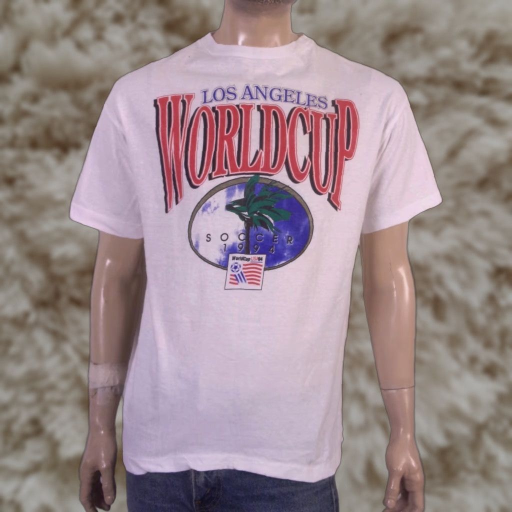 VINTAGE 90s Los Angeles World Cup Soccer T-Shirt 1994 sz XL