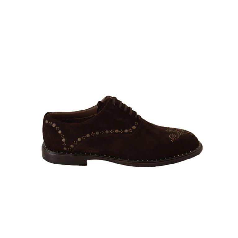 o1y0125 Suede Laced Shoes in Dark Brown