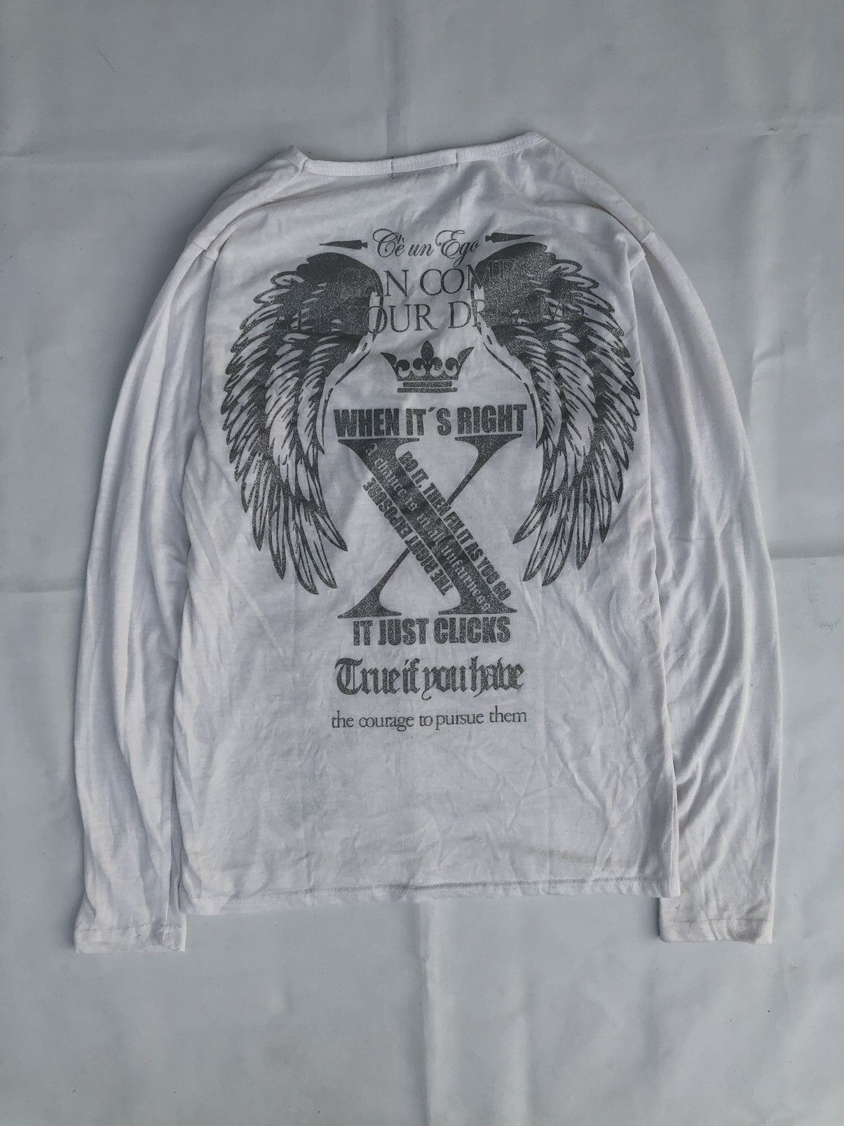 image of Hysteric Glamour x If Six Was Nine Japanese Gothic Poem Longsleeve Clash Ahead Style in White (Size