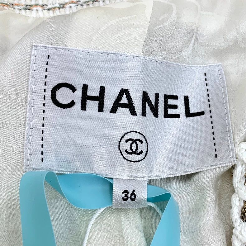 Chanel Chanel 18C Greek Series Beige Gold Edge Cotton Long-sleeve Size XS / US 0-2 / IT 36-38 - 5 Thumbnail