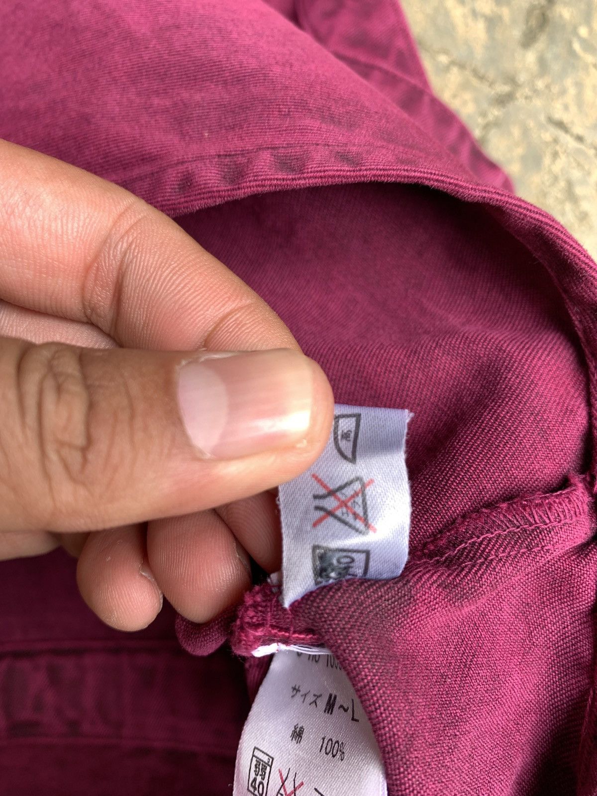Japanese Brand × Vintage 2000s Mr Michiko Burgundy Wash Crop Back Button Vest Size US L / EU 52-54 / 3 - 9 Thumbnail