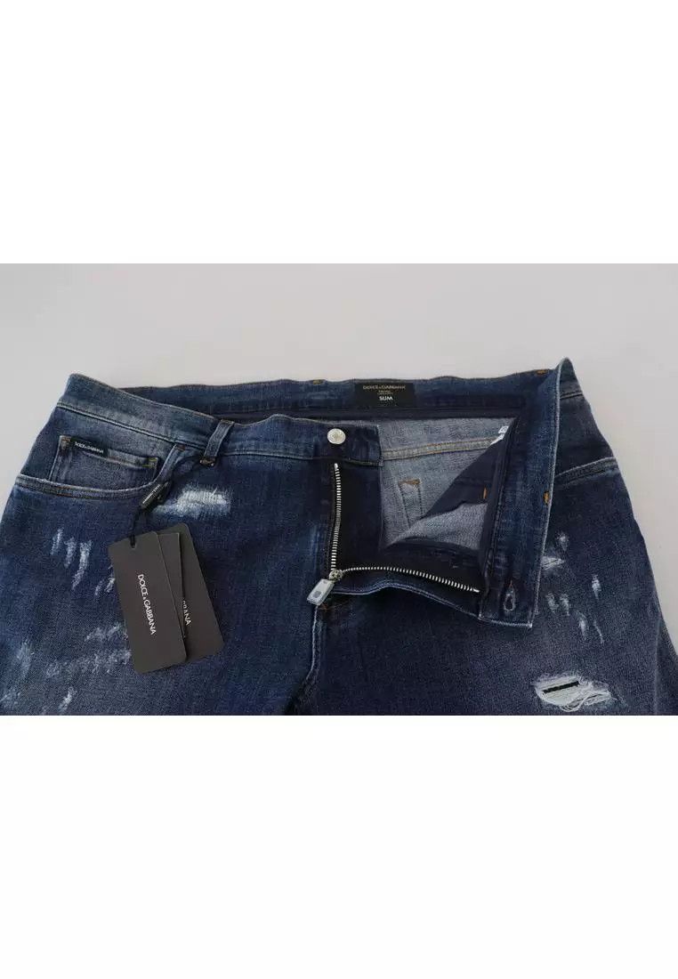 Dolce & Gabbana o1y0125 Logo Jeans in Blue Size US 28 / EU 44 - 5 Thumbnail