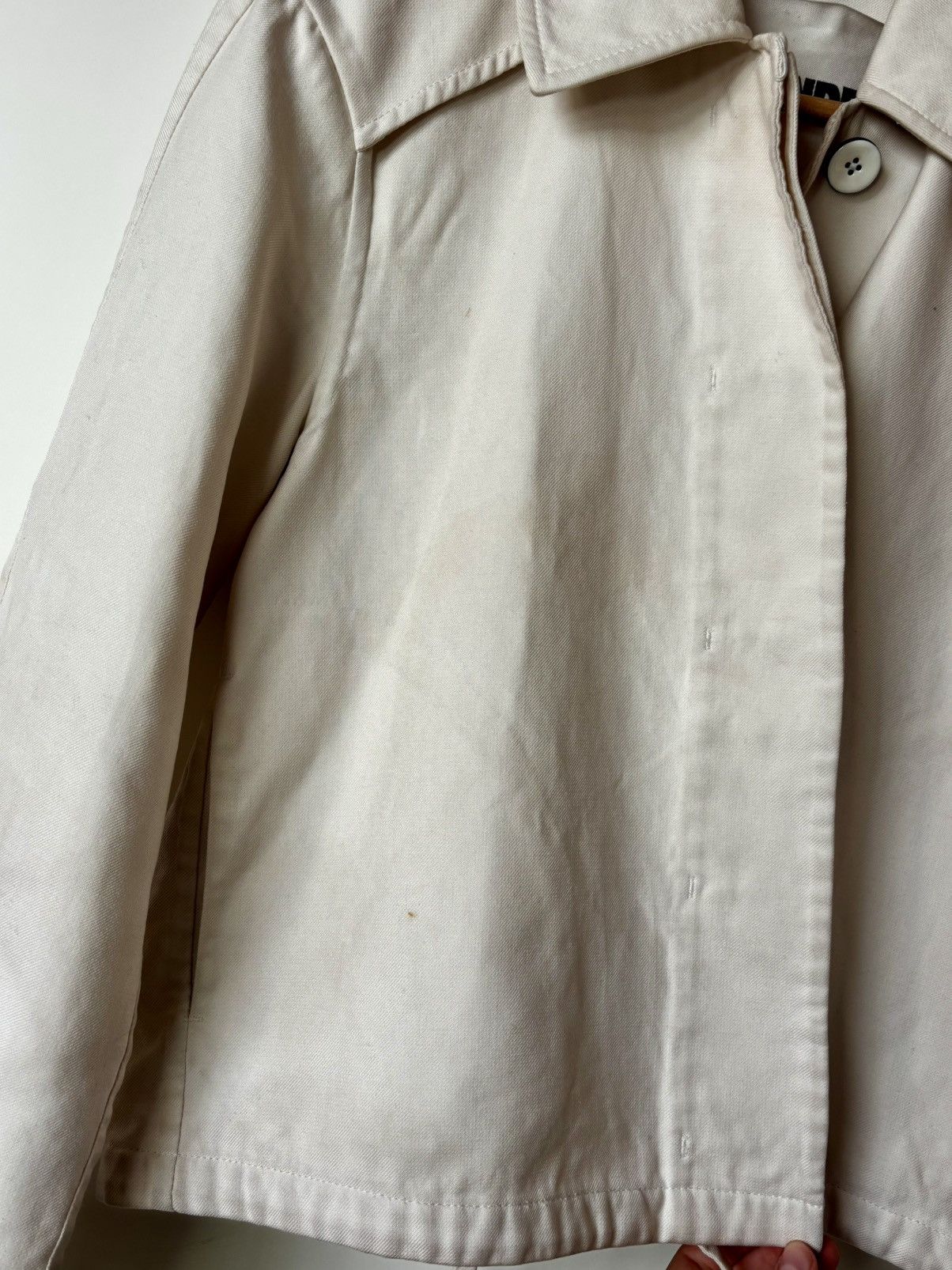 Jil Sander Jil Sander cropped Blouson Jacke – Off-White/Creme – 32 xs Size XXS / US 00 / IT 34 - 2 Thumbnail