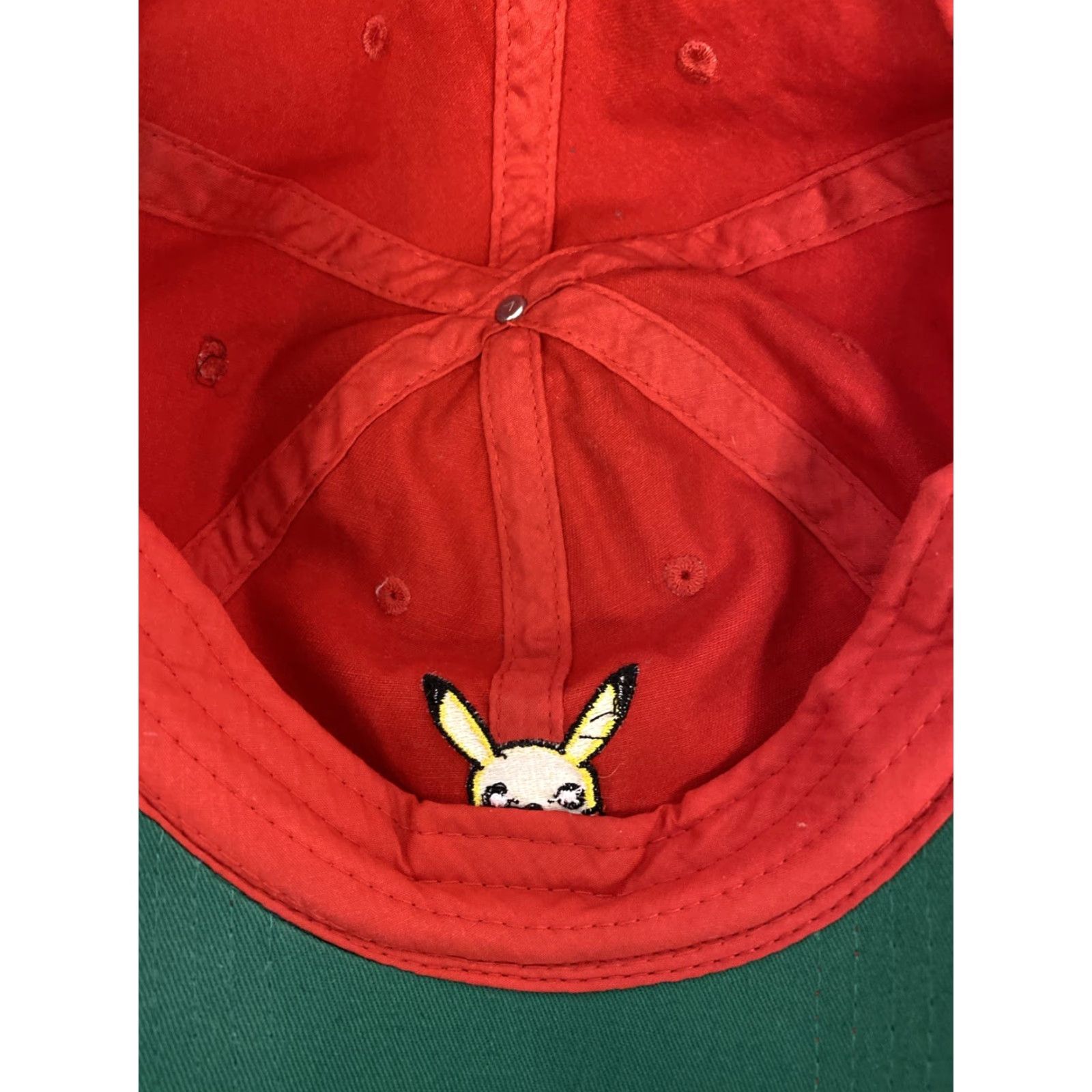 Vintage VINTAGE Pikachu Baseball Cap Men One Size Red OSFM 515 Pieces Collectible Hat Mens Size ONE SIZE - 5 Thumbnail