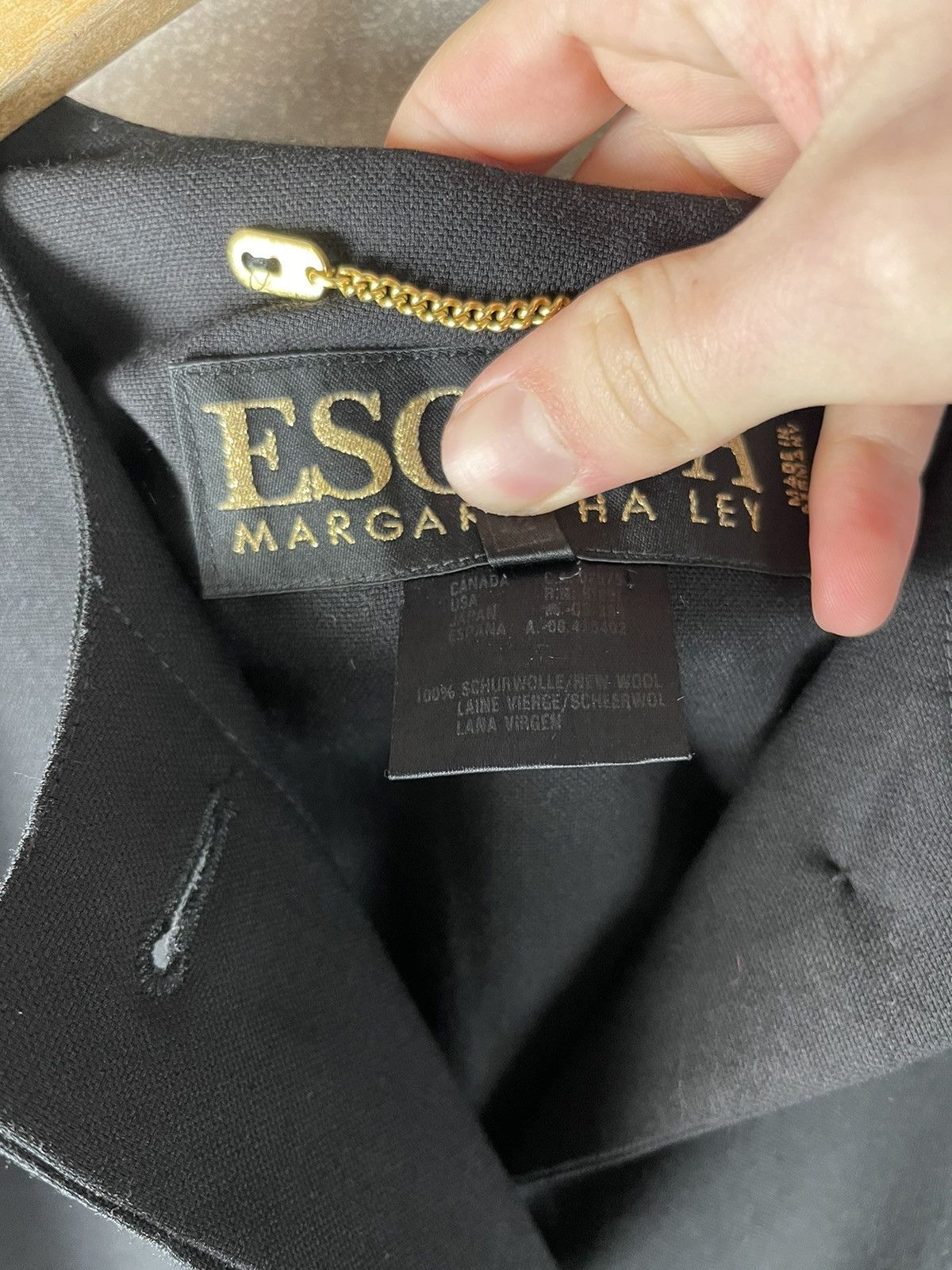 Escada Escada Margaretha Ley Virgin Wool Jacket Black Minimalist Size M / US 6-8 / IT 42-44 - 13 Thumbnail