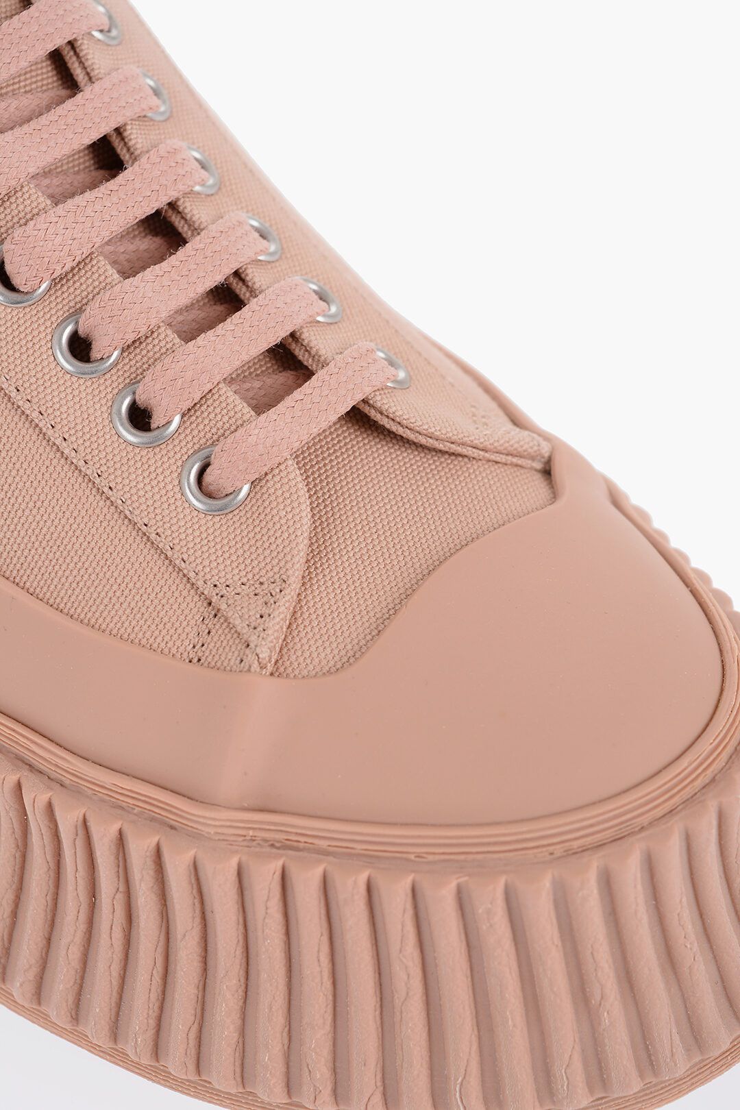 Jil Sander og1mm1225 Lace-up Canvas Sneakers in Pink Size US 6 / IT 36 - 4 Thumbnail