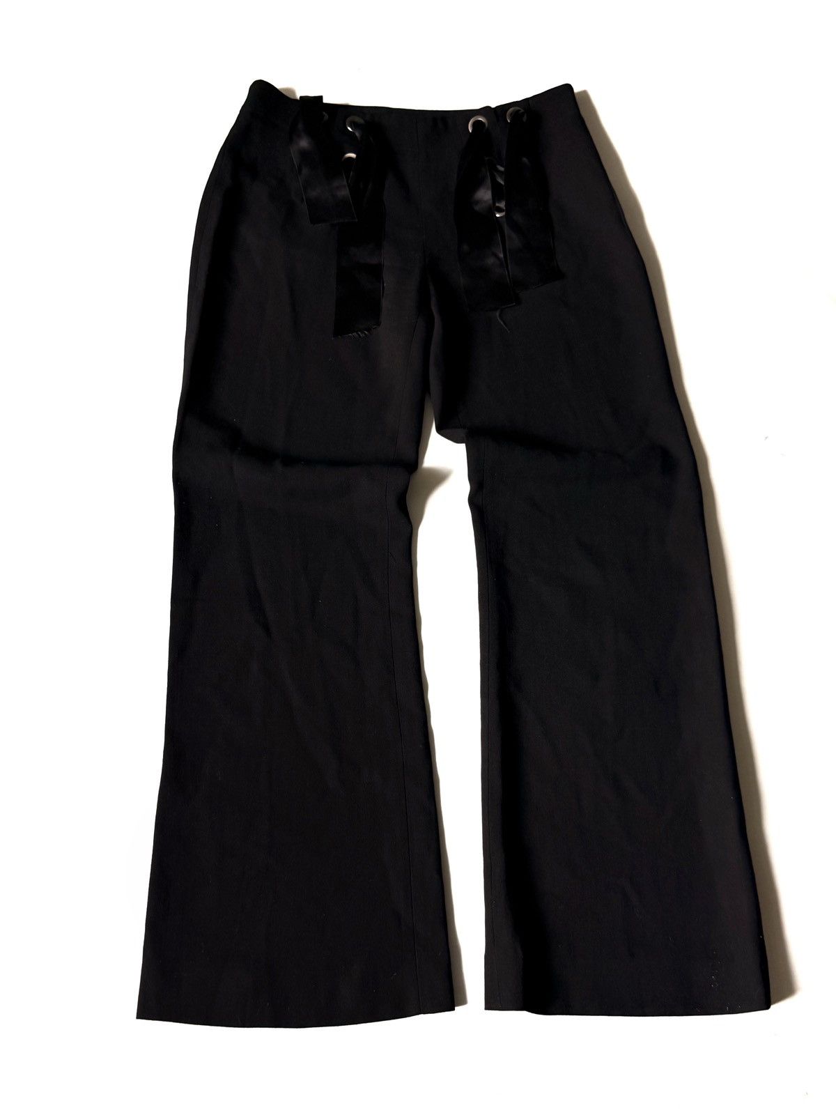 Valentino Valentino Roma Wool Pants Eyelets Bow Detail Straight Fit 42 Size 28" / US 6 / IT 42 - 1 Thumbnail