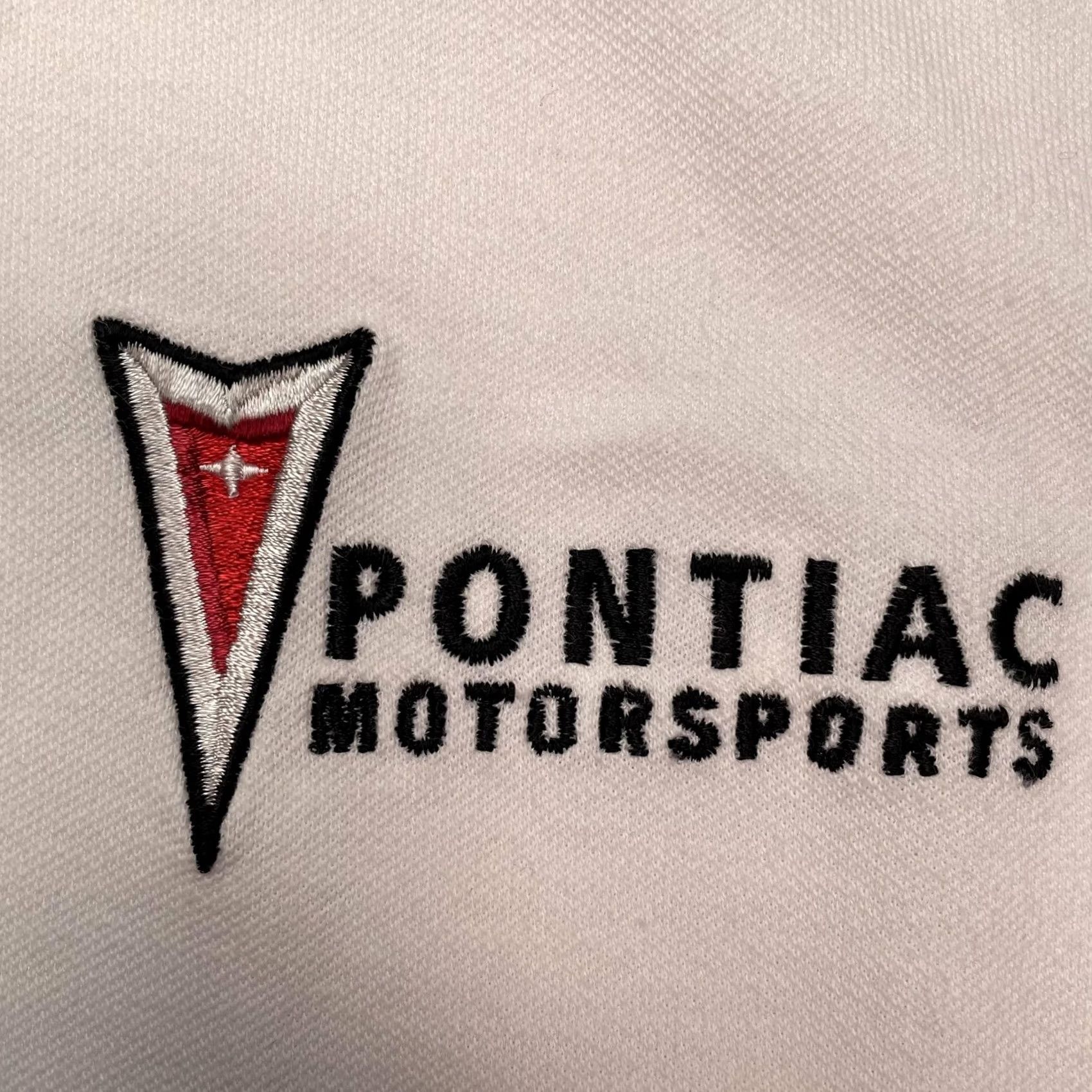 Port Authority Pontiac Motorsports Polo Shirt Mens XL Port Authority White Embroidered Racing Size US XL / EU 56 / 4 - 2 Thumbnail
