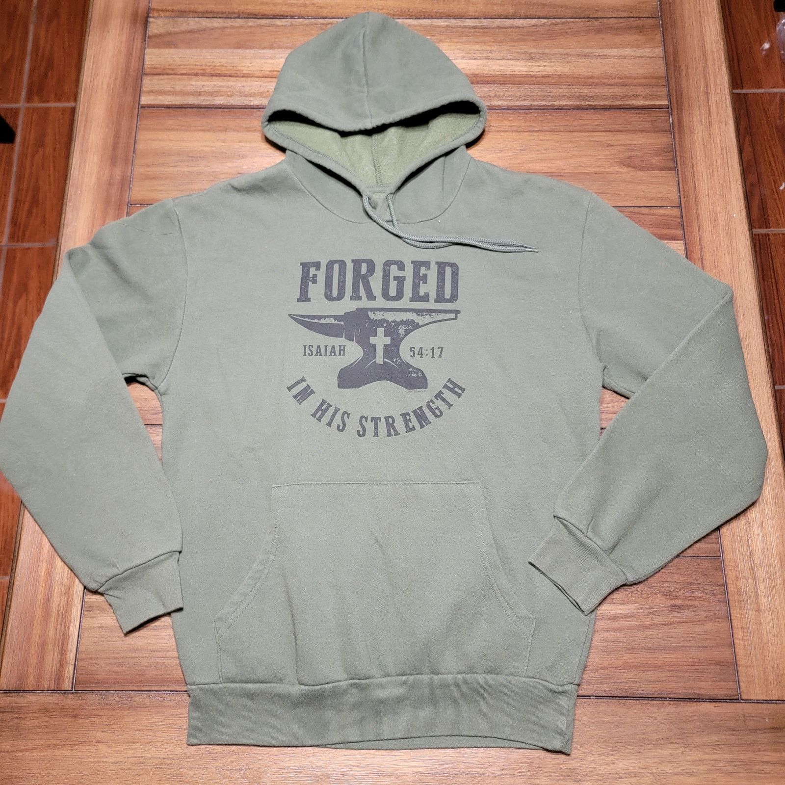 Other Light Source LS Unisex Hoodie "Forged In His Strength" - Med Size US M / EU 48-50 / 2 - 2 Thumbnail