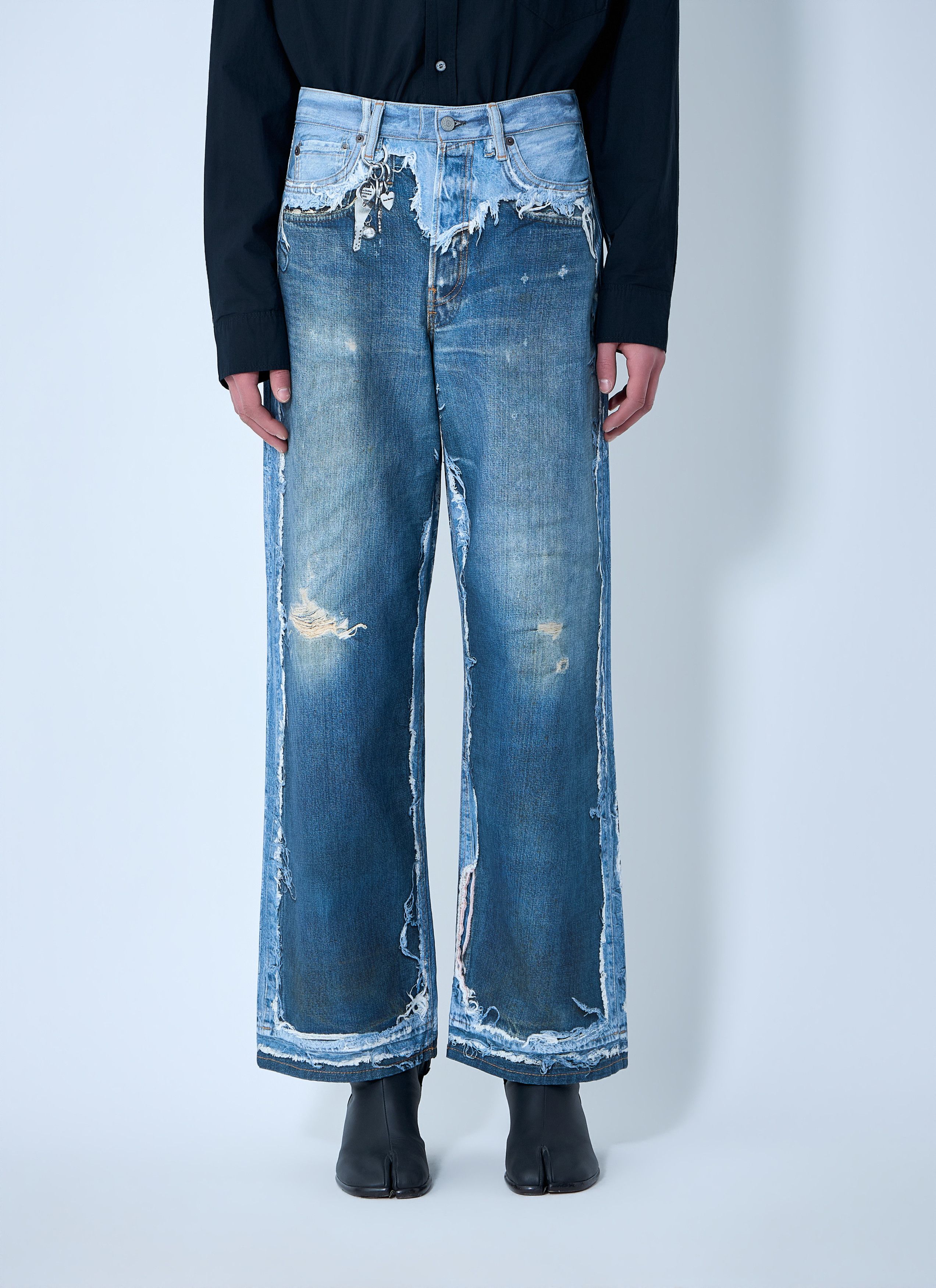 Acne Studios Acne Studio Trompe Orange Stacked Belt Jeans | Grailed