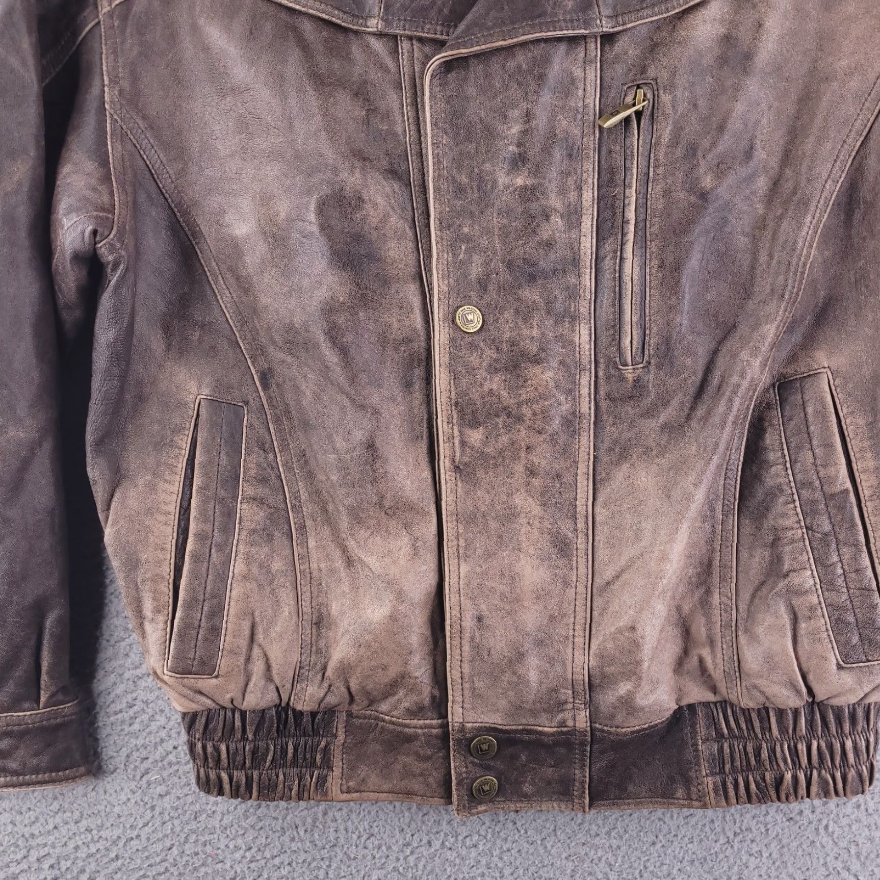 Vintage Wilson Leather Jacket Mens M Brown Biker Western Cowboy Jacket Mens Brown Leather Size US M / EU 48-50 / 2 - 2 Thumbnail