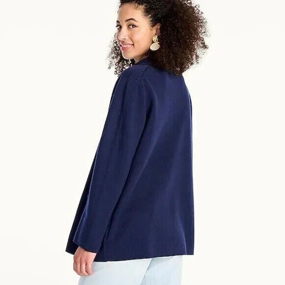 J.Crew J. Crew Women Small Blue Eloise Cardigan Knit Blazer Jacket Size S / US 4 / IT 40 - 3 Thumbnail