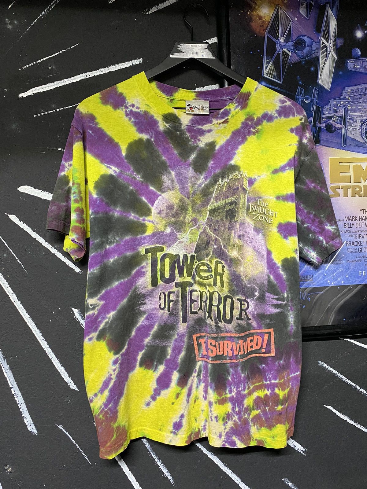 Vintage Vintage Disney Tower of Terror Tiedye Tee Shirt Medium Size US M / EU 48-50 / 2 - 2 Thumbnail