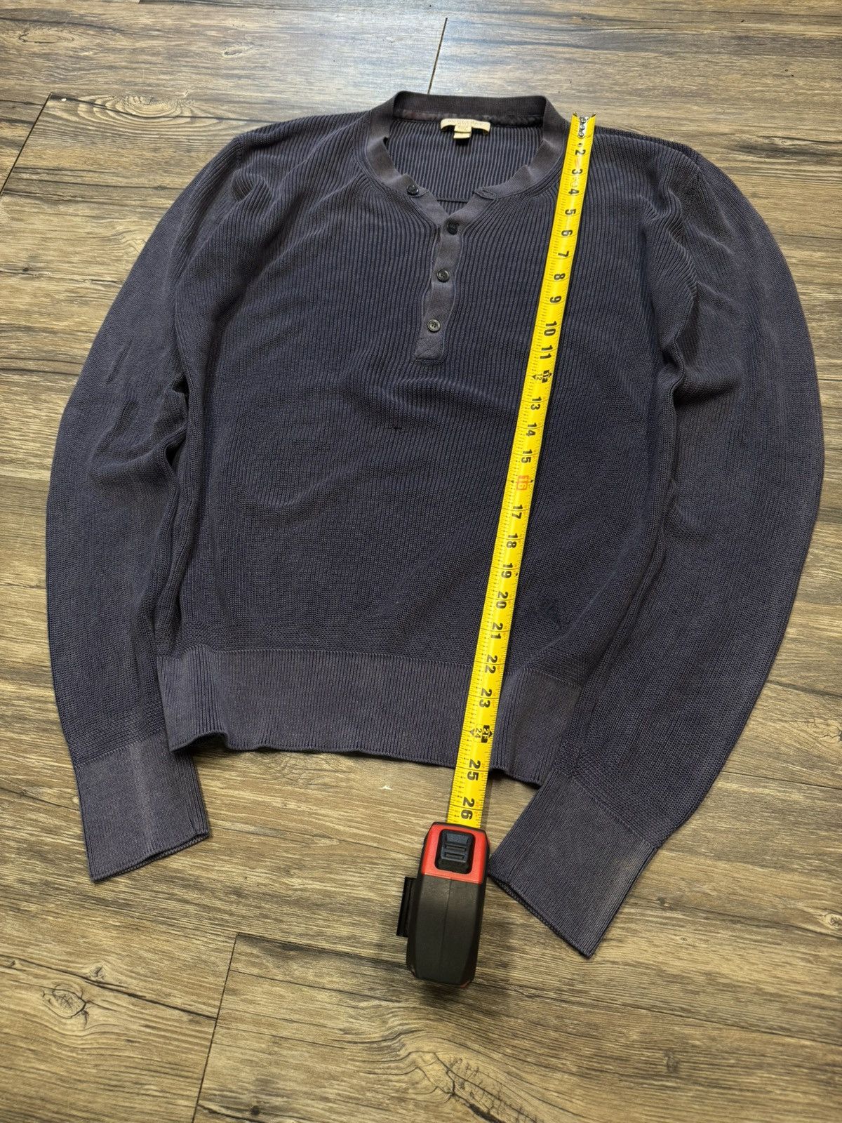 Burberry BURBERRY RIBBED HENLEY LONGSLEEVE Size US S / EU 44-46 / 1 - 4 Thumbnail