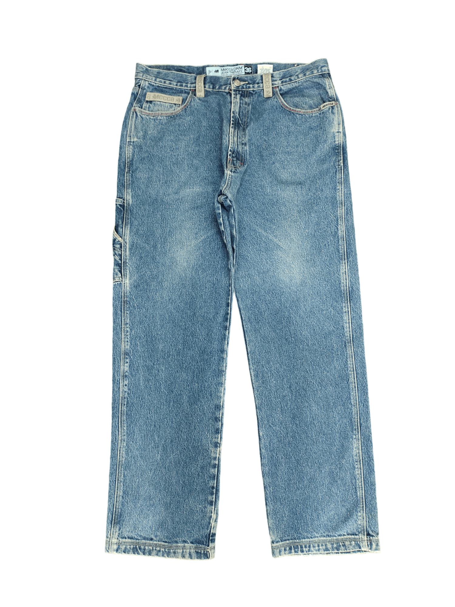 Mecca Vintage 90s Mecca Carpenter Wide Leg Denim Baggy Jeans Size US 36 / EU 52 - 2 Thumbnail