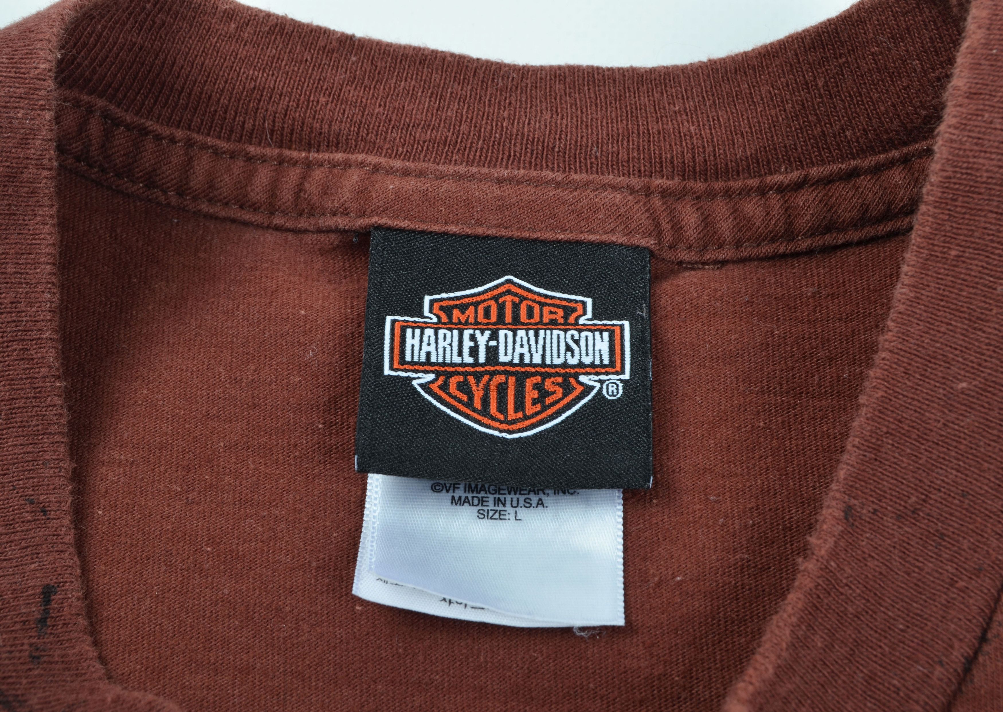 Harley Davidson Harley Davidson Y2K Grunge Biker Big Eagle 2009 Tee Size US L / EU 52-54 / 3 - 6 Thumbnail