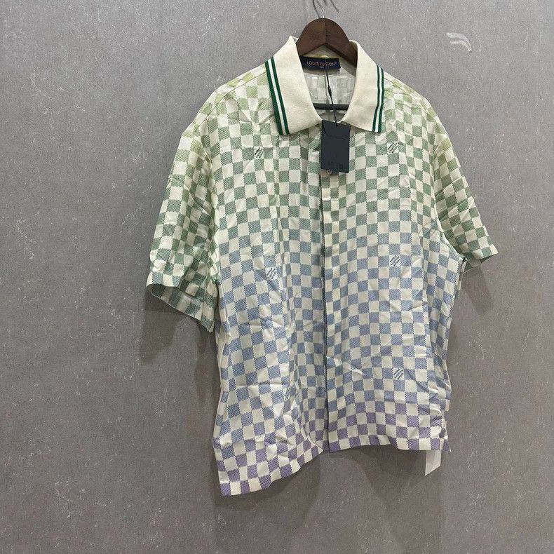 Louis Vuitton Louis Vuitton Checkered Polo Shirt Size US XL / EU 56 / 4 - 3 Thumbnail