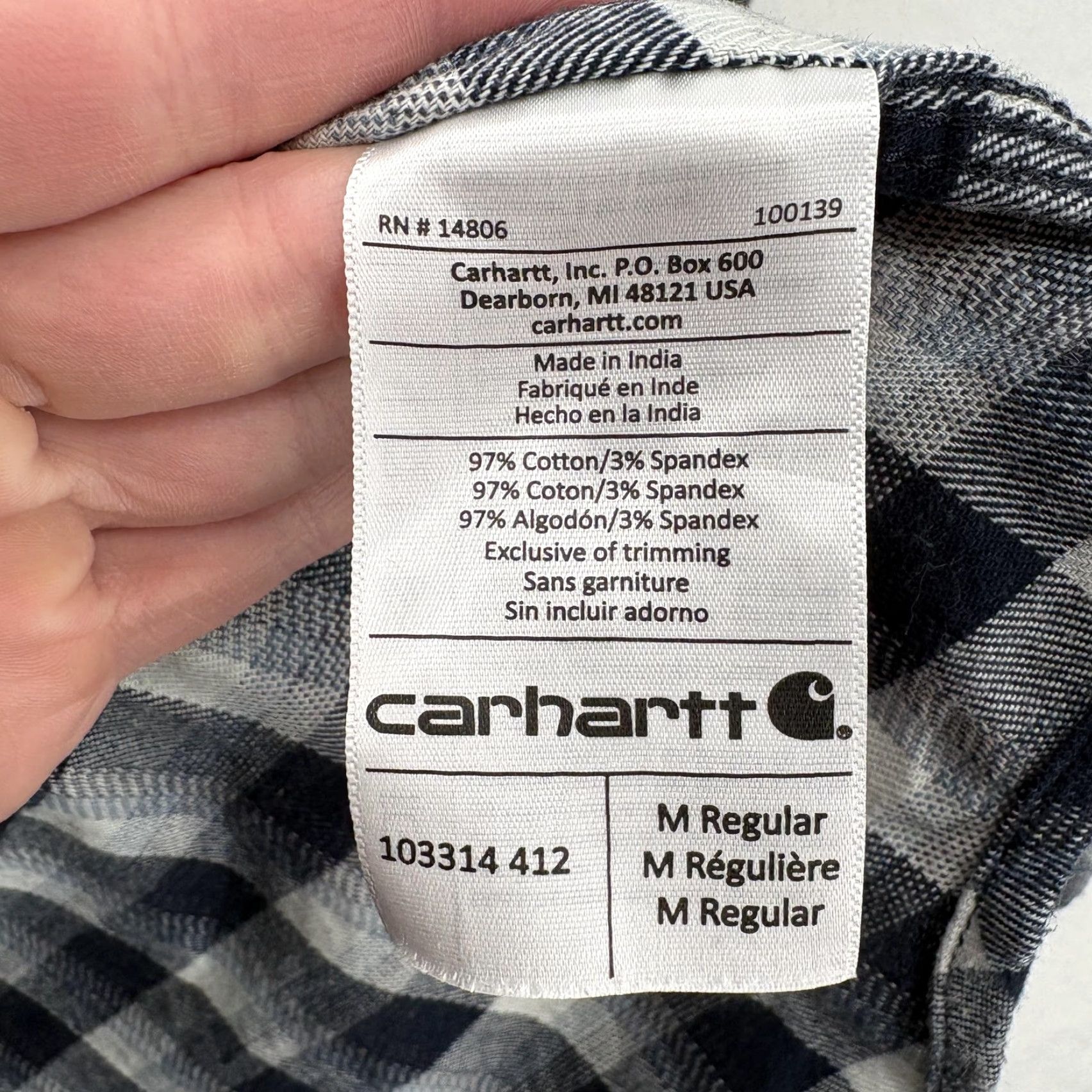 Carhartt Carhartt Flannel Shirt Mens M Blue Plaid Relaxed Fit Button Front Workwear Shirt Size US M / EU 48-50 / 2 - 5 Thumbnail