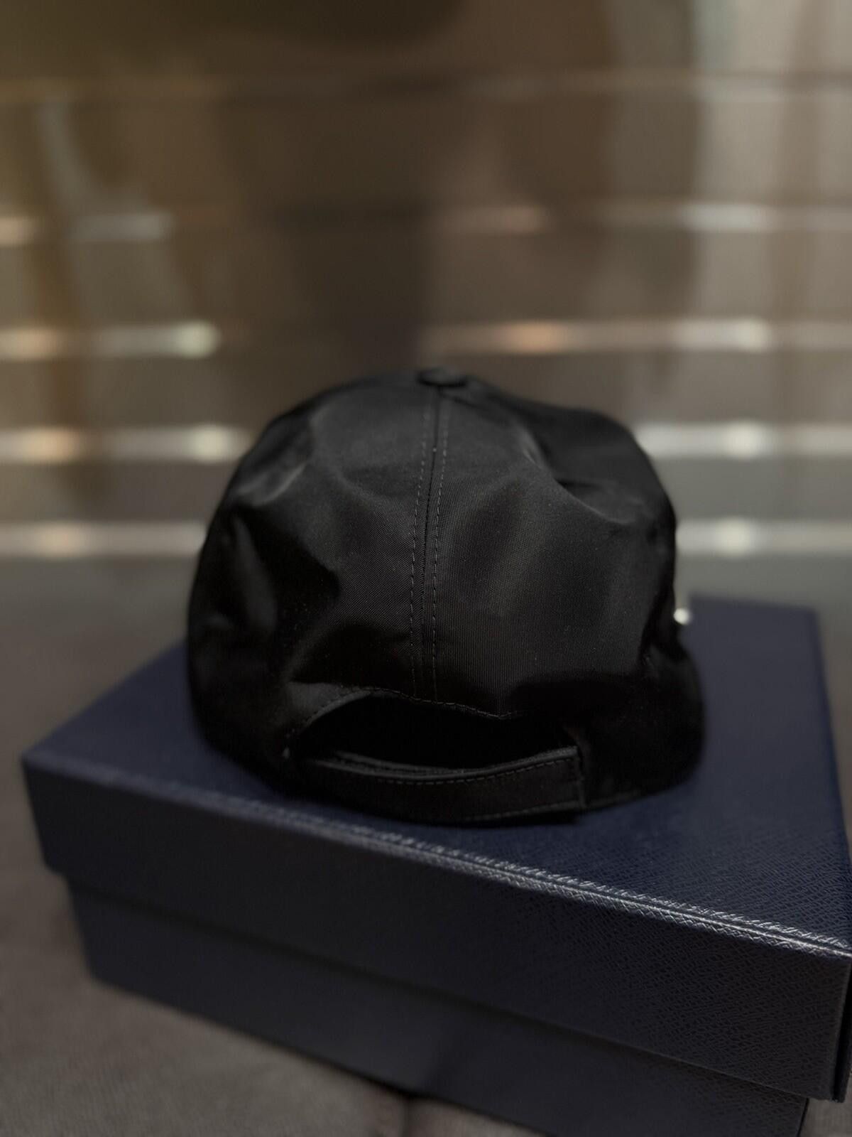 Prada Prada Re-Nylon Baseball Cap Unisex Black Size XL W Box Size ONE SIZE - 6 Thumbnail