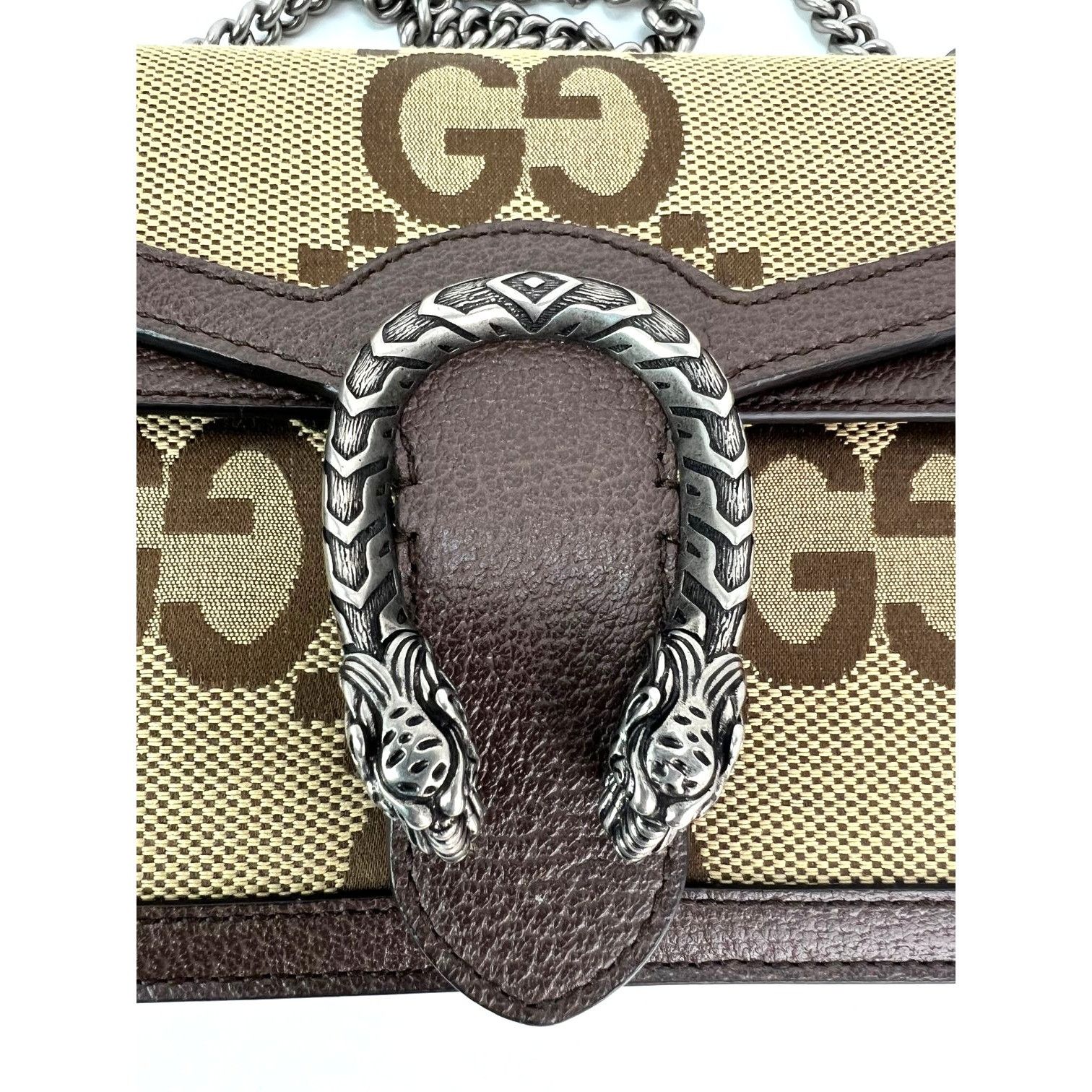 Gucci Gucci Dionysus Jumbo GG Canvas Beige Shoulder Bag Maxi Size ONE SIZE - 11 Thumbnail