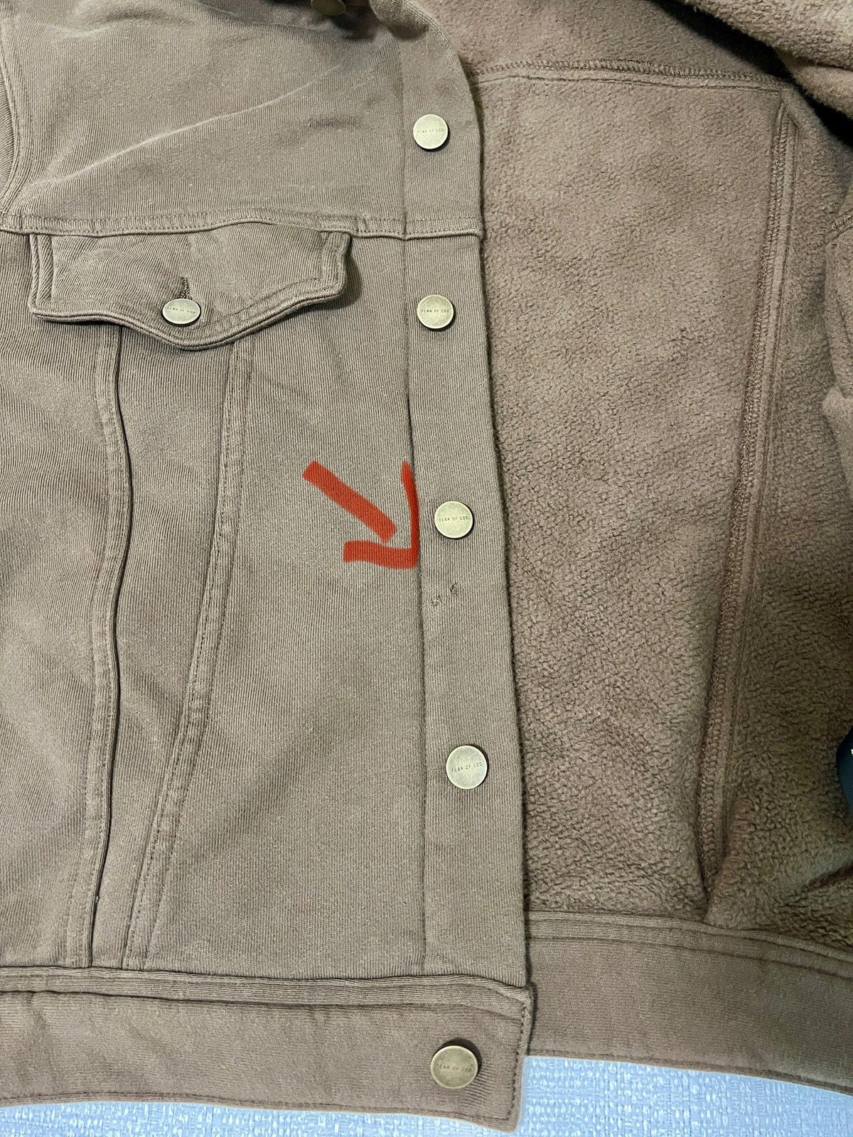 Fear of God FEAR OF GOD Fleece-Back Cotton-Jersey Trucker Jacket Size US S / EU 44-46 / 1 - 11 Thumbnail