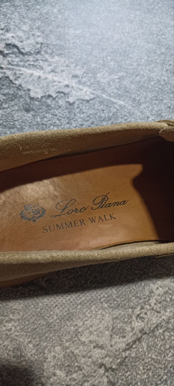 Loro Piana Loro Piana Beige Suede Summer Charms Walk Slip On Loafers Size US 9 / IT 39 - 9 Thumbnail