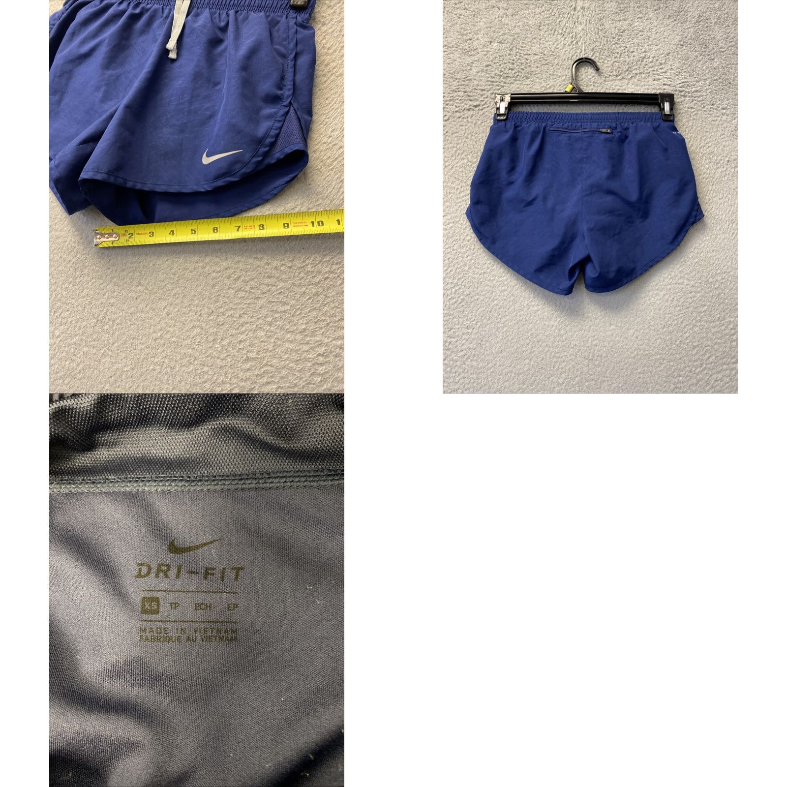 Nike VINTAGE? No. Nike Women Shorts Adult XS Navy Dry Fit Running Training /126-43 Size 26" / US 2 / IT 38 - 8 Thumbnail