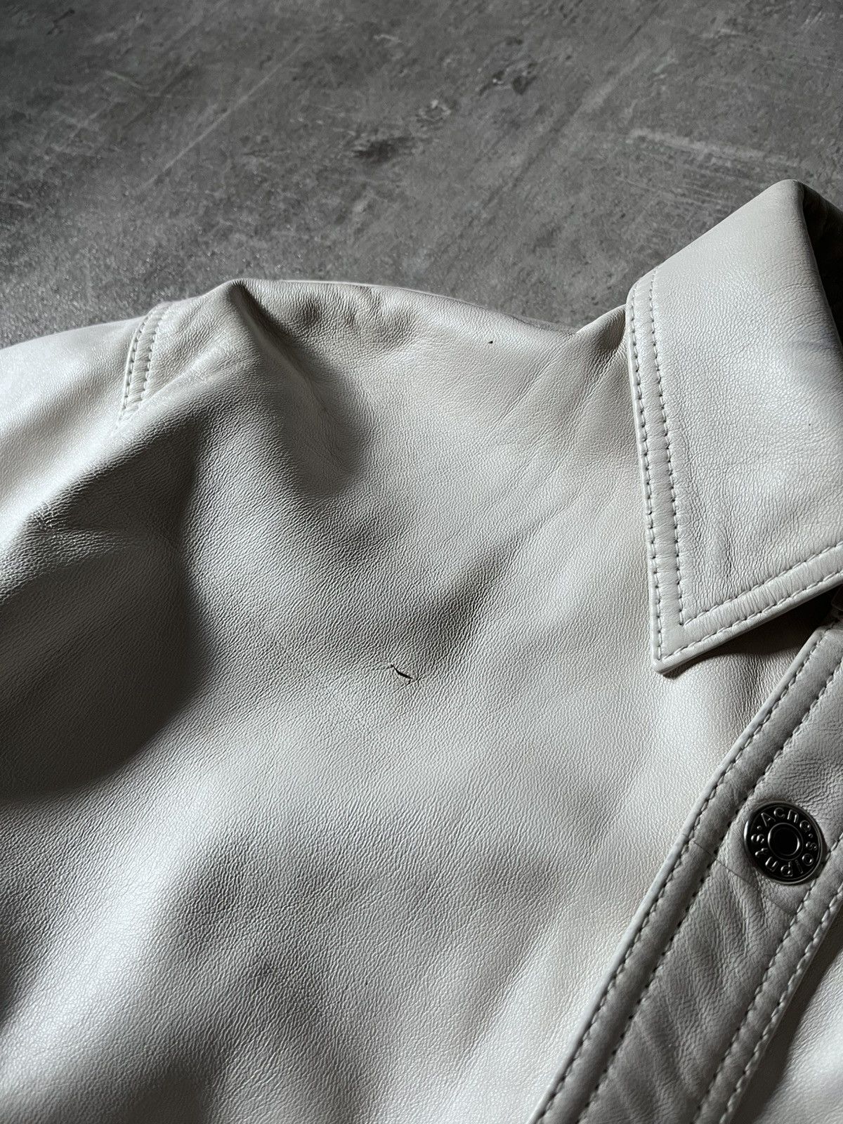 Acne Studios Acne Studios Bia Konst white lamb leather shirt jacket rare Size US M / EU 48-50 / 2 - 9 Thumbnail
