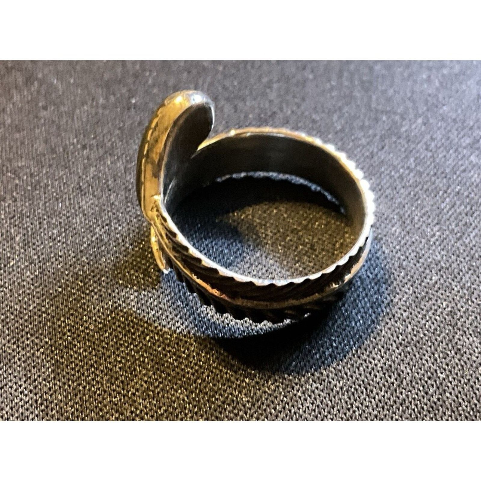 Other 925 Sterling Bypass Feather Labradorite Stone Ring Size 8.5 Size ONE SIZE - 4 Thumbnail