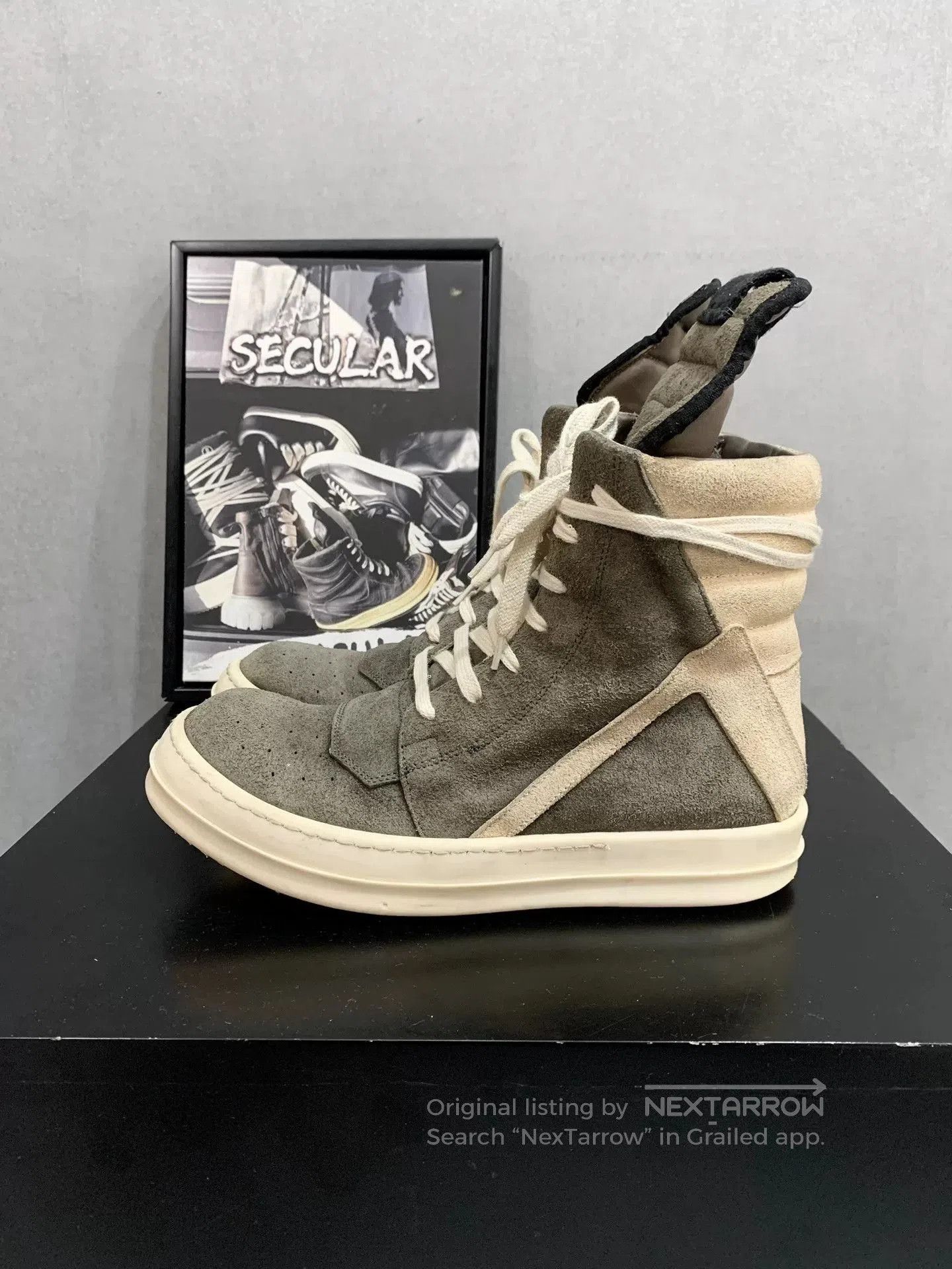 Rick Owens rick owens gray suede high. Size US 9 / EU 42 - 2 Thumbnail