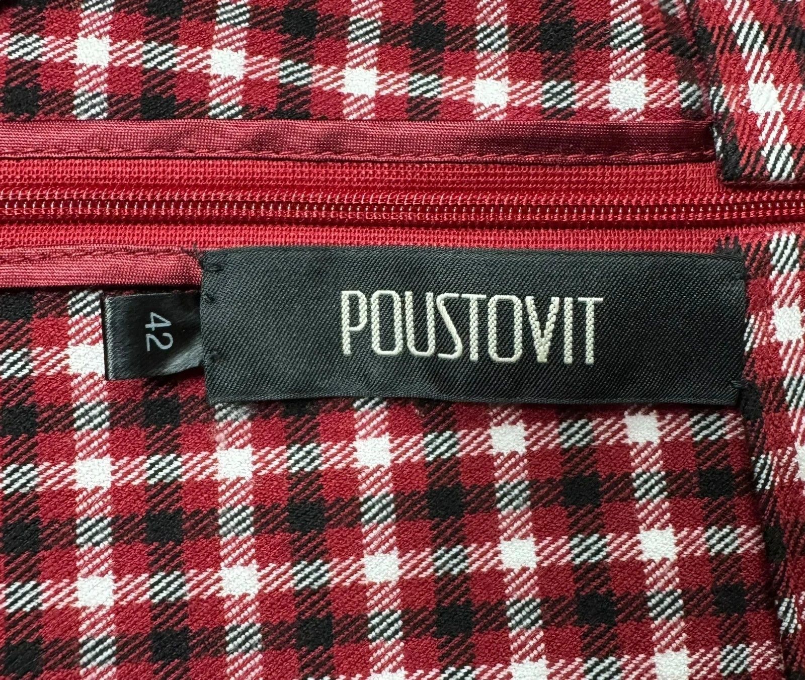 Other Poustovit Check Pleated Patchwork Skirt Viscose size 42 Size 28" / US 6 / IT 42 - 8 Thumbnail