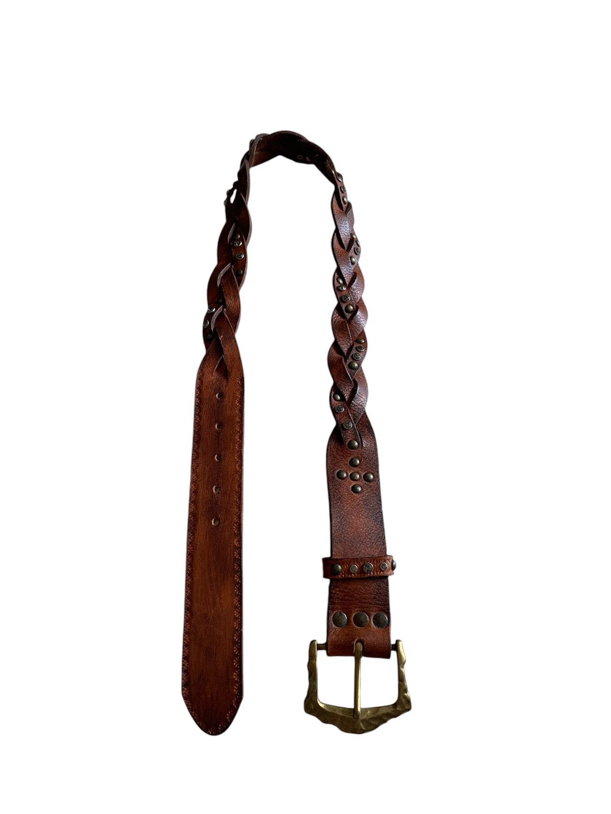 Leather Leather belt with stud Size ONE SIZE - 1 Thumbnail