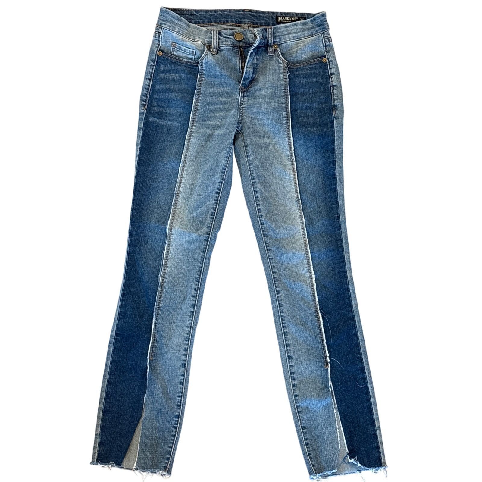 BLANKNYC Blank NYC jeans, skinny classique two tone denim patchwork Size 26" / US 2 / IT 38 - 1 Thumbnail