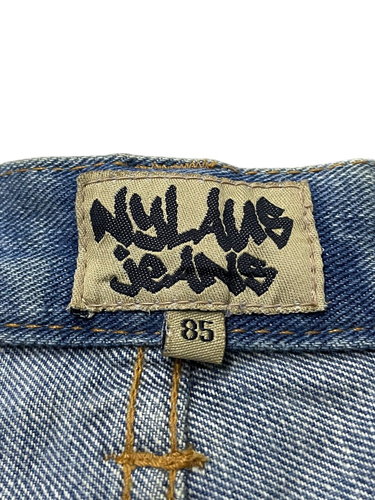 Japanese Brand × Le Grande Bleu (L.G.B.) × Tornado Mart Nylaus Japan Spiral Flare Studded Rhinestones Muddy Jeans Size US 32 / EU 48 - 24 Thumbnail