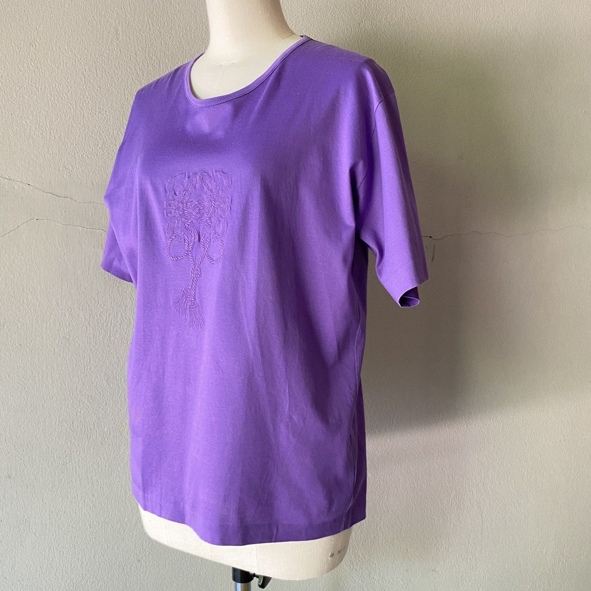 Loewe LOEWE Purple Logo Embroidered Tee Size M / US 6-8 / IT 42-44 - 16 Thumbnail