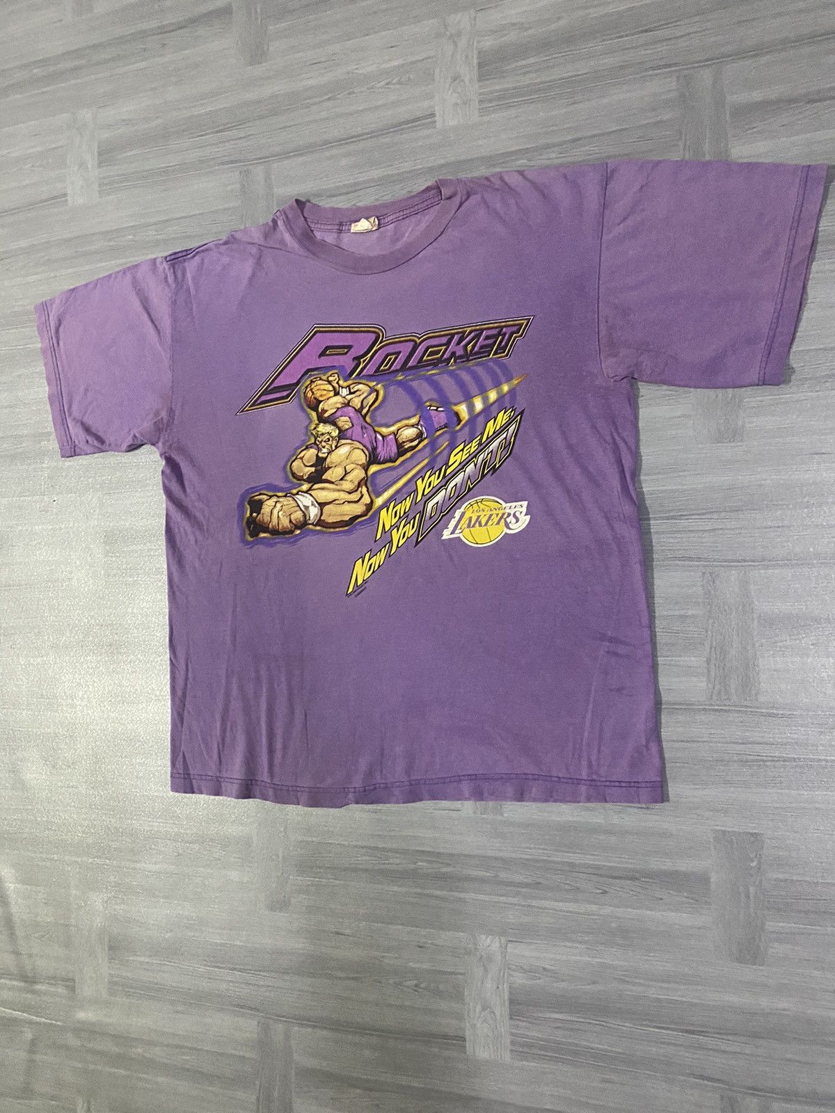 NBA Vintage LA Lakers Rocket Now You See Me , Now You Don’t Size US L / EU 52-54 / 3 - 2 Thumbnail