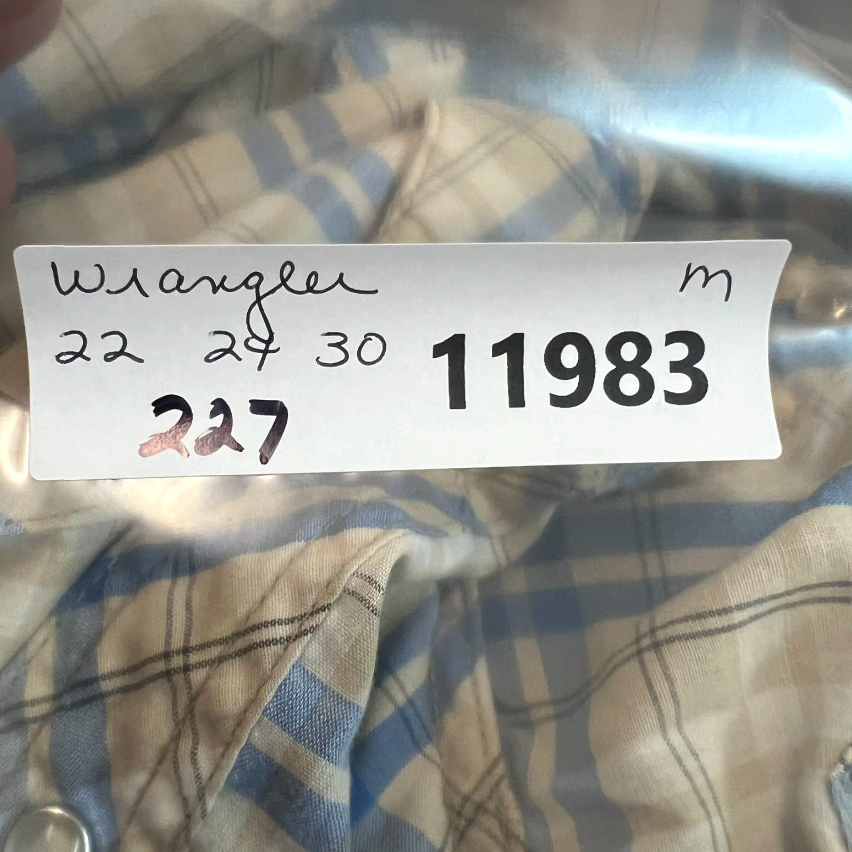 Wrangler VINTAGE Wrangler Wrancher Plaid Snap-Button Shirt Mens M Blue Long Sleeve Size US M / EU 48-50 / 2 - 7 Thumbnail